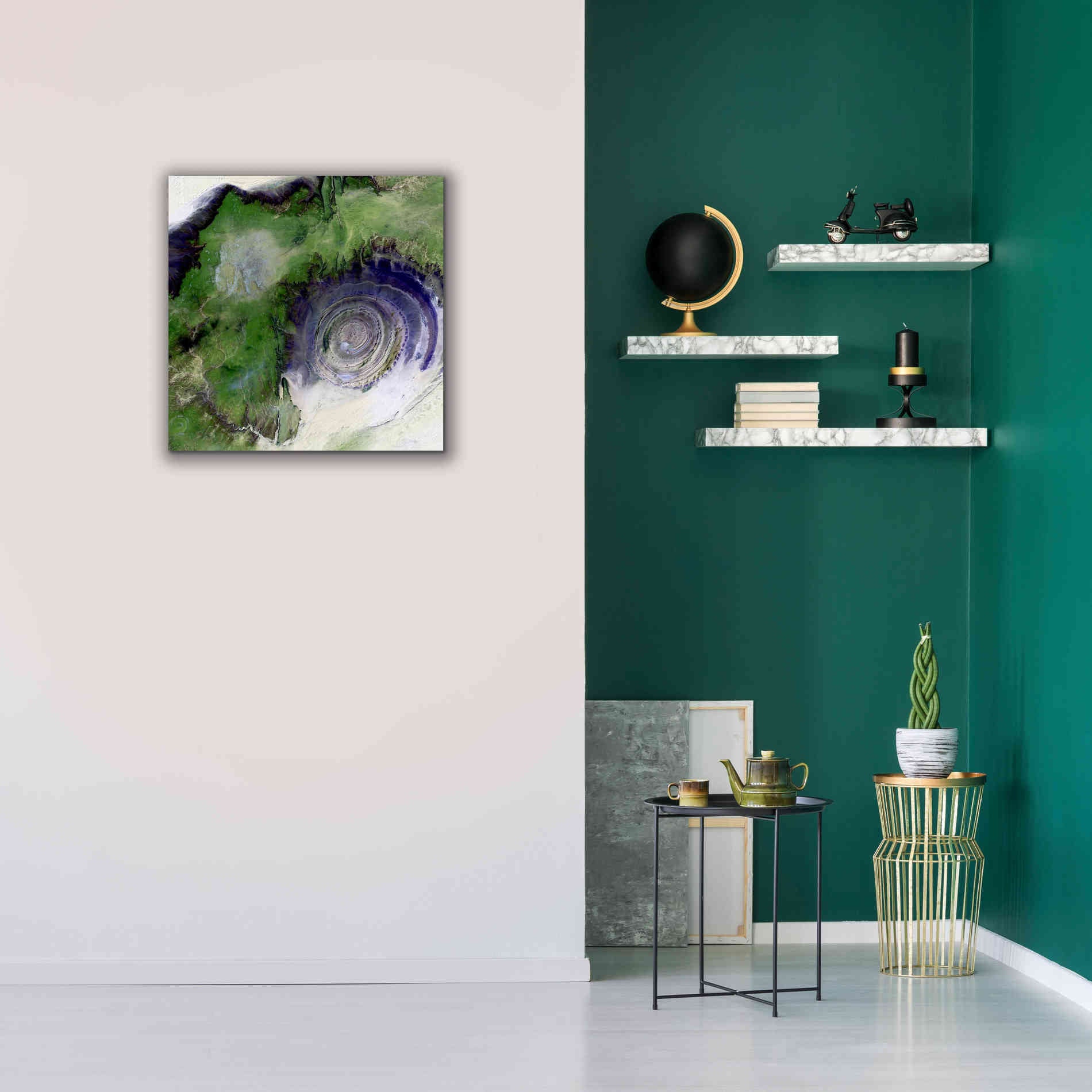 'Earth as Art: Richat Structure' Canvas Wall Art,26 x 26