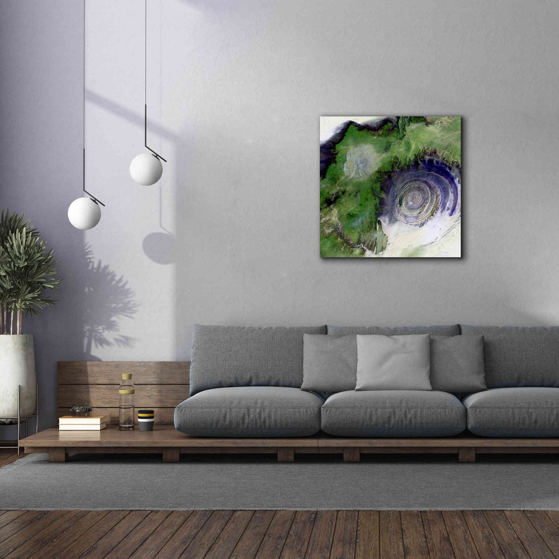 'Earth as Art: Richat Structure' Canvas Wall Art,37 x 37