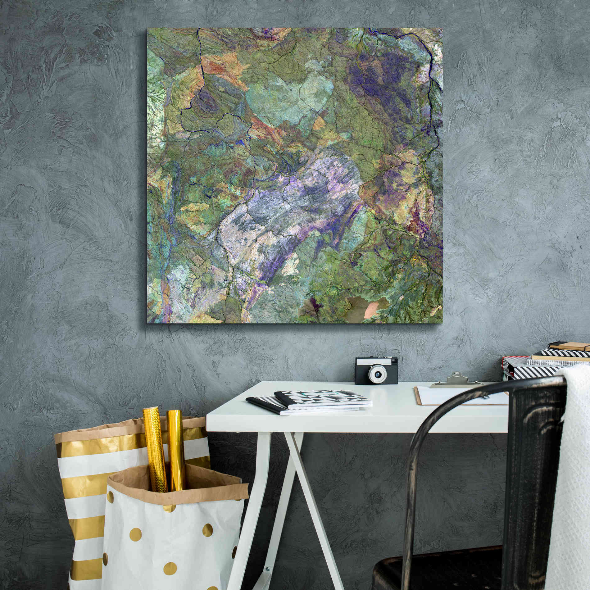 'Earth as Art: Great Sandy Desert' Canvas Wall Art,26 x 26