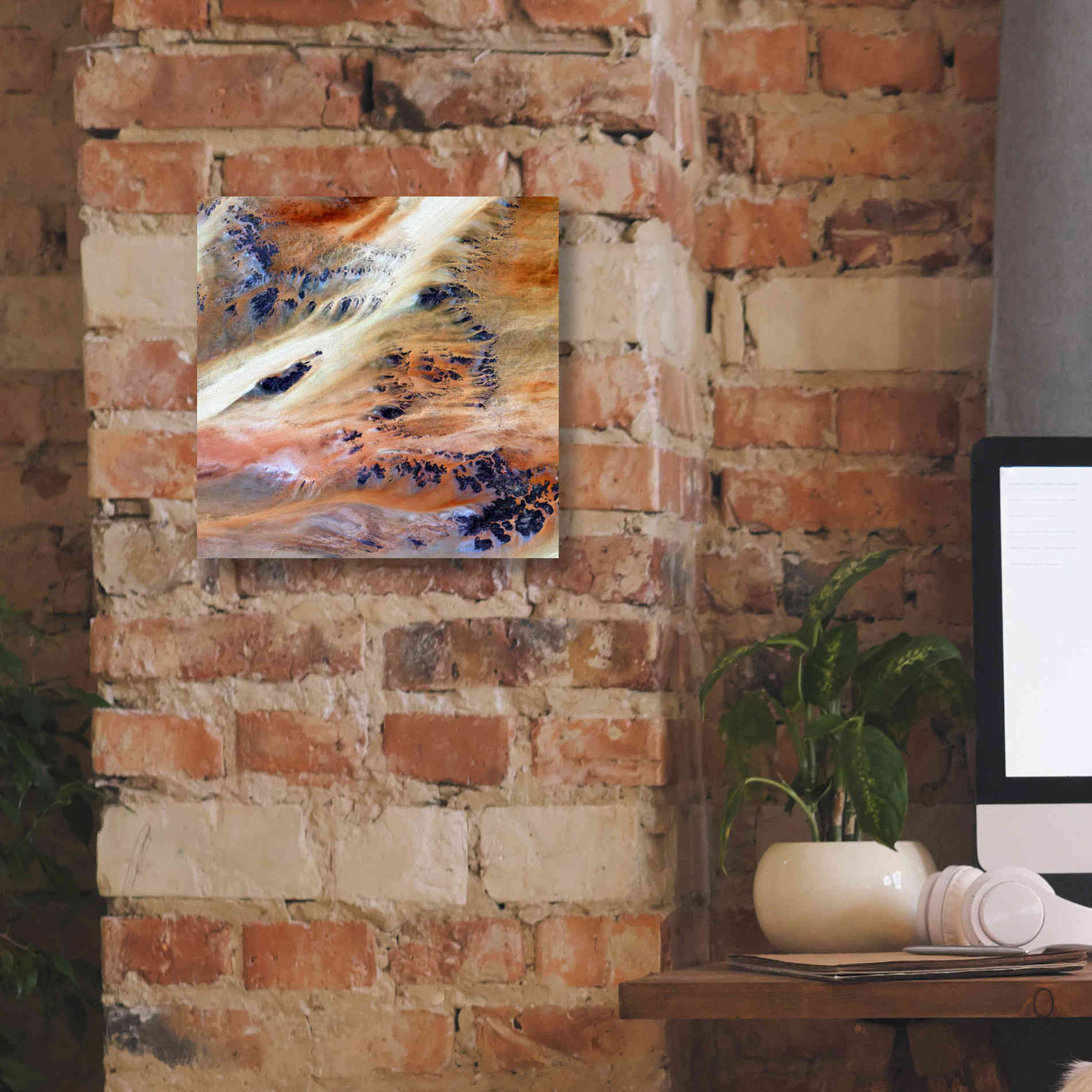 'Earth as Art: Terkezi Oasis' Canvas Wall Art,12 x 12