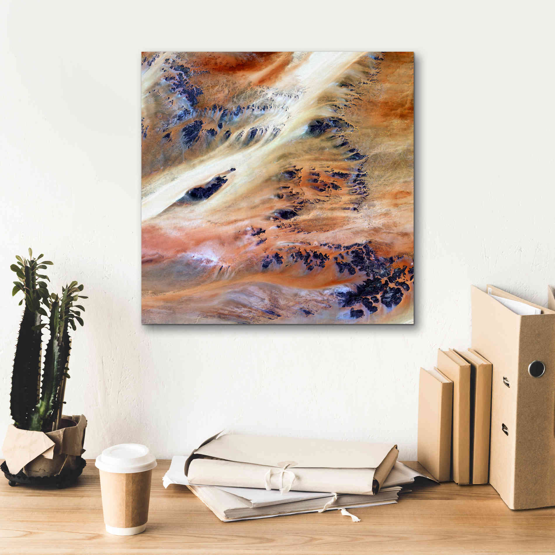 'Earth as Art: Terkezi Oasis' Canvas Wall Art,18 x 18