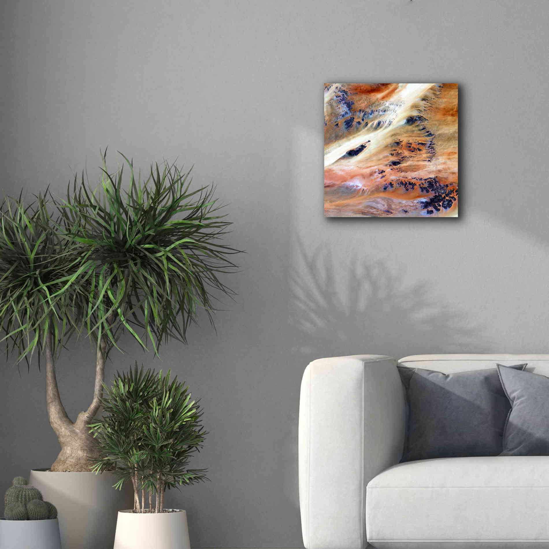 'Earth as Art: Terkezi Oasis' Canvas Wall Art,18 x 18