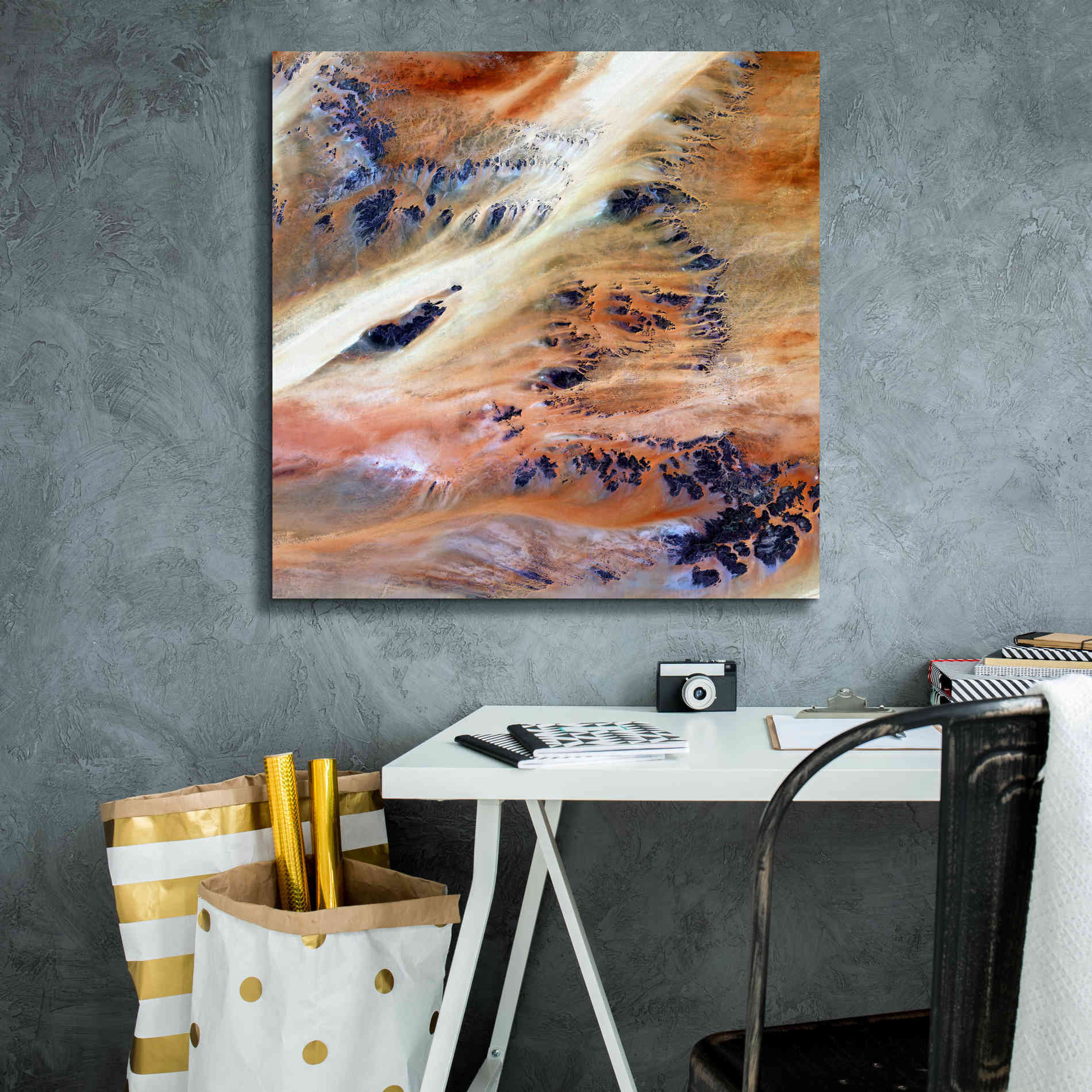 'Earth as Art: Terkezi Oasis' Canvas Wall Art,26 x 26