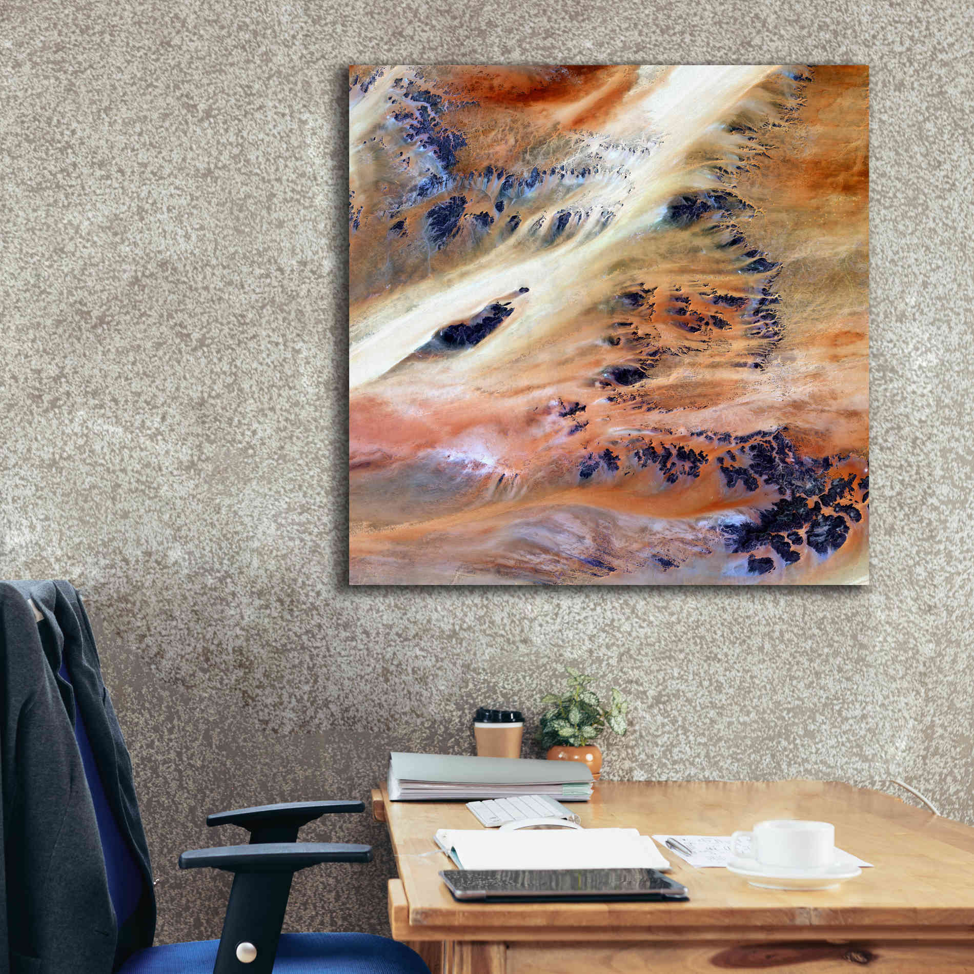 'Earth as Art: Terkezi Oasis' Canvas Wall Art,37 x 37