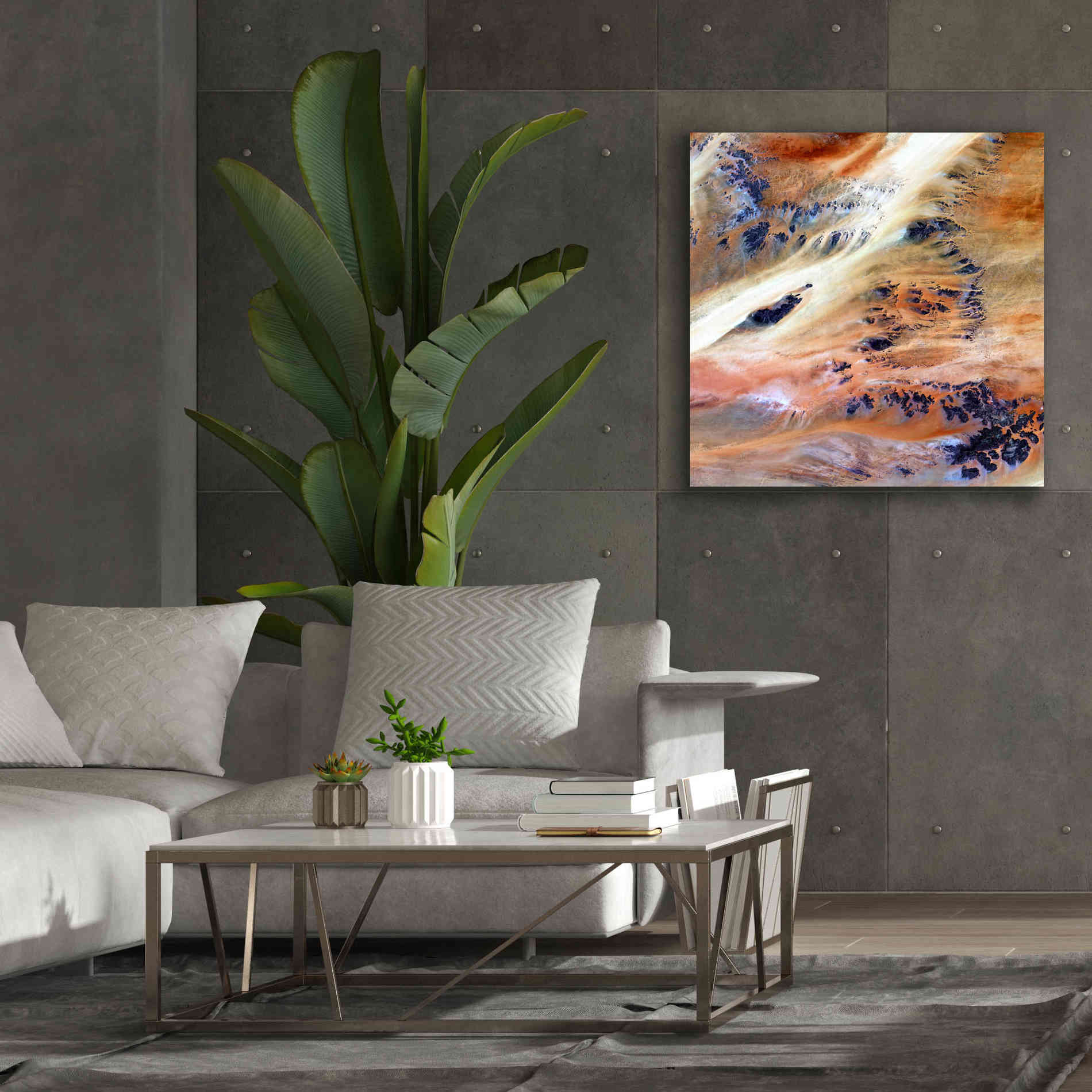 'Earth as Art: Terkezi Oasis' Canvas Wall Art,37 x 37