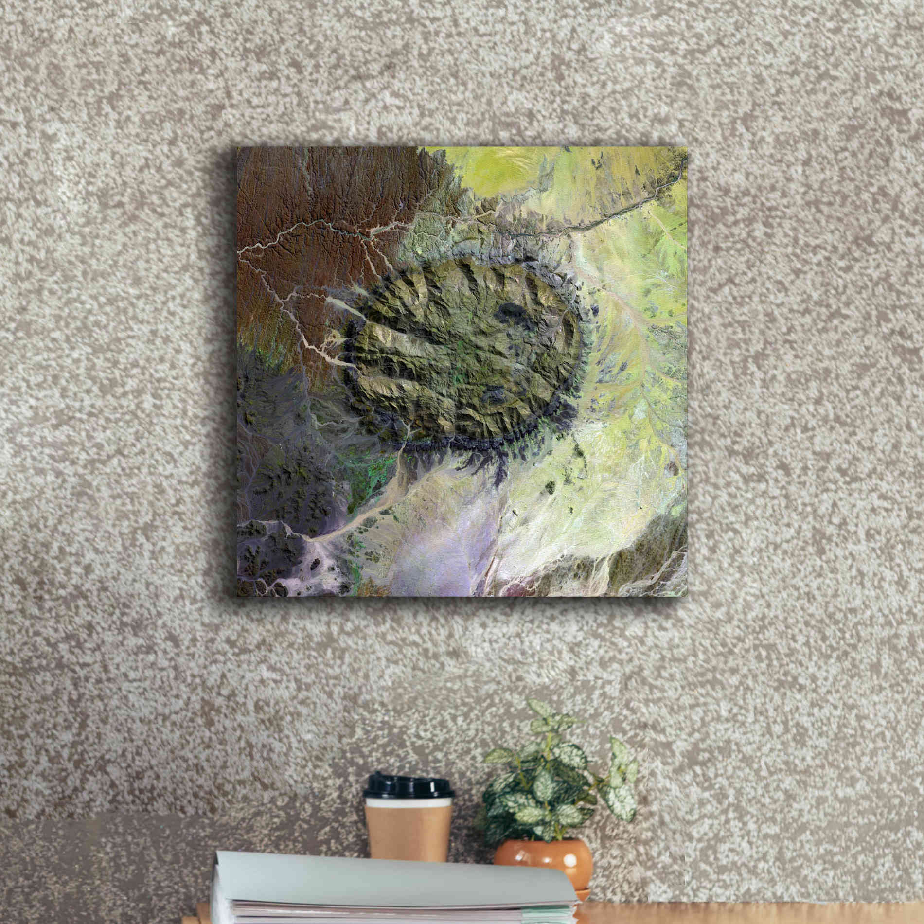 'Earth as Art: Brandberg Massif' Canvas Wall Art,18 x 18