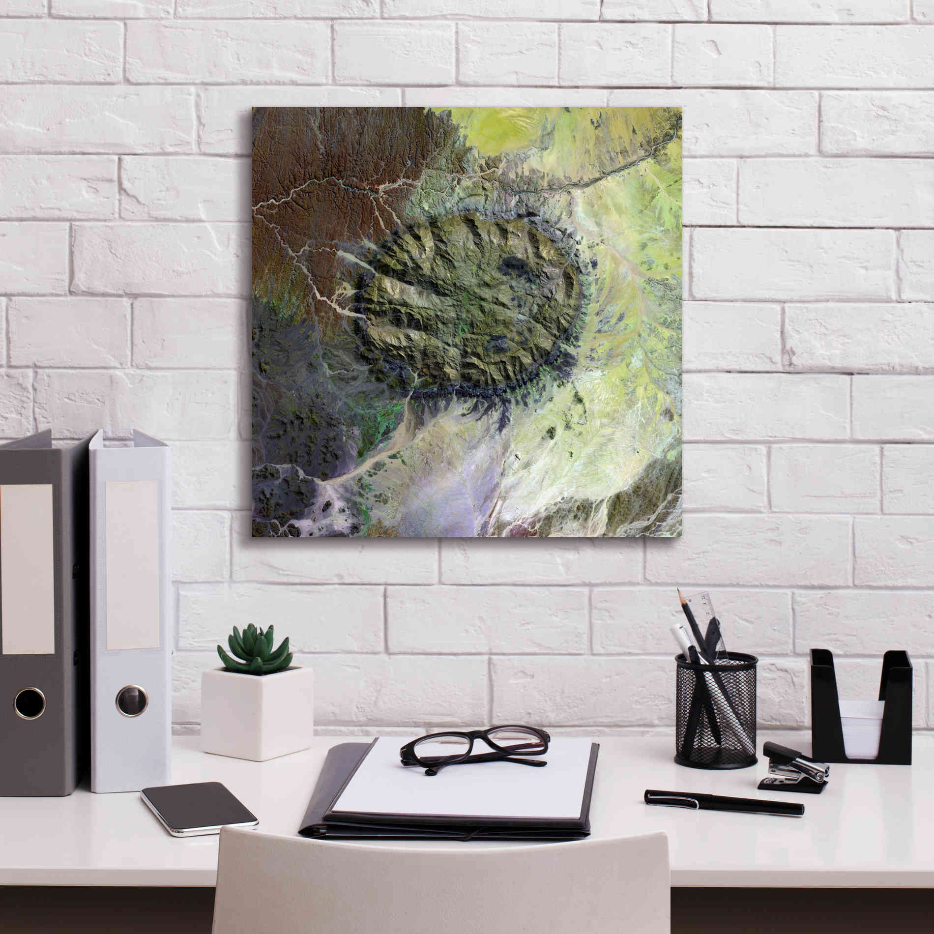 'Earth as Art: Brandberg Massif' Canvas Wall Art,18 x 18