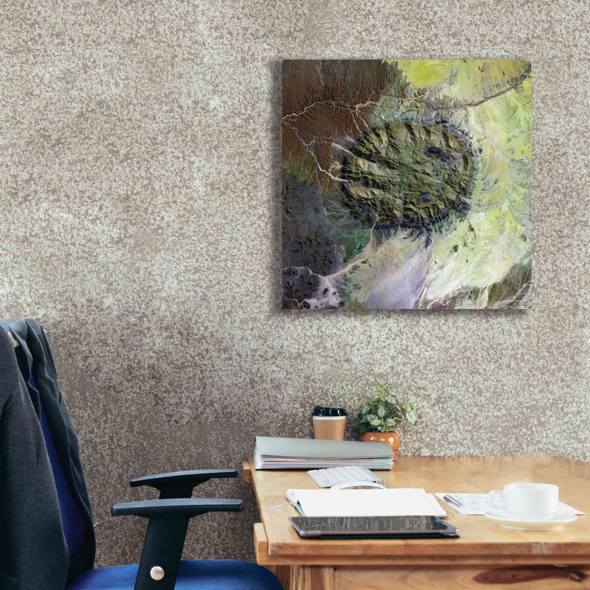 'Earth as Art: Brandberg Massif' Canvas Wall Art,26 x 26