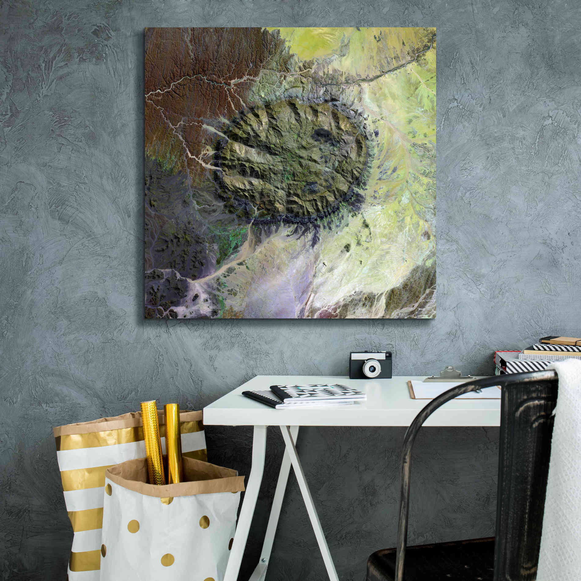 'Earth as Art: Brandberg Massif' Canvas Wall Art,26 x 26