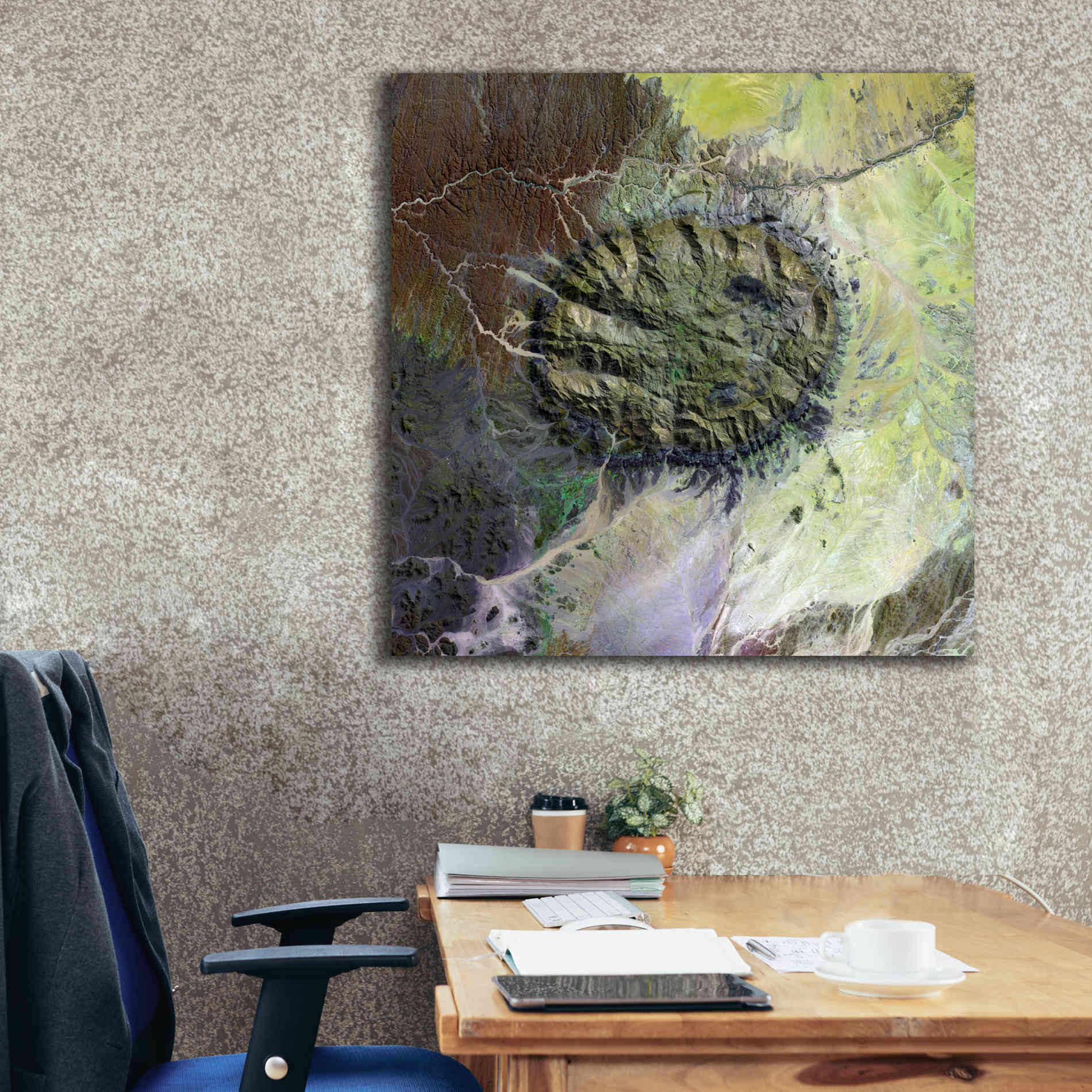'Earth as Art: Brandberg Massif' Canvas Wall Art,37 x 37