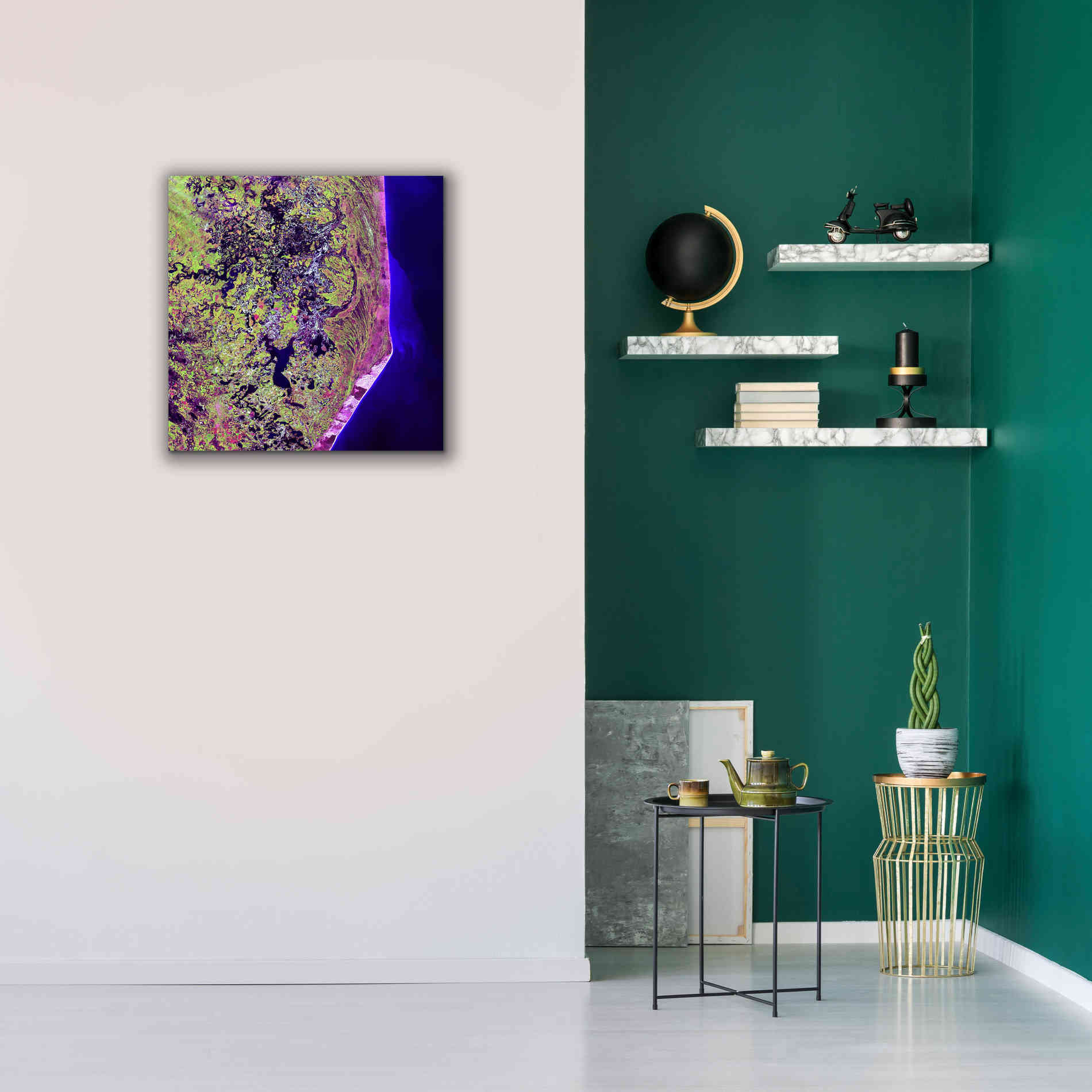 'Earth as Art: Cabo San Antonio' Canvas Wall Art,26 x 26