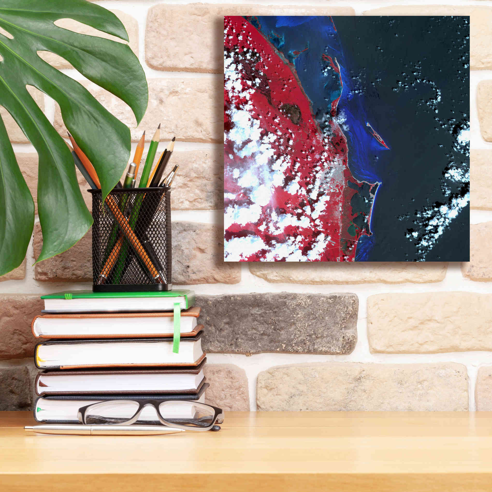 'Earth as Art: Cancun ' Canvas Wall Art,12 x 12