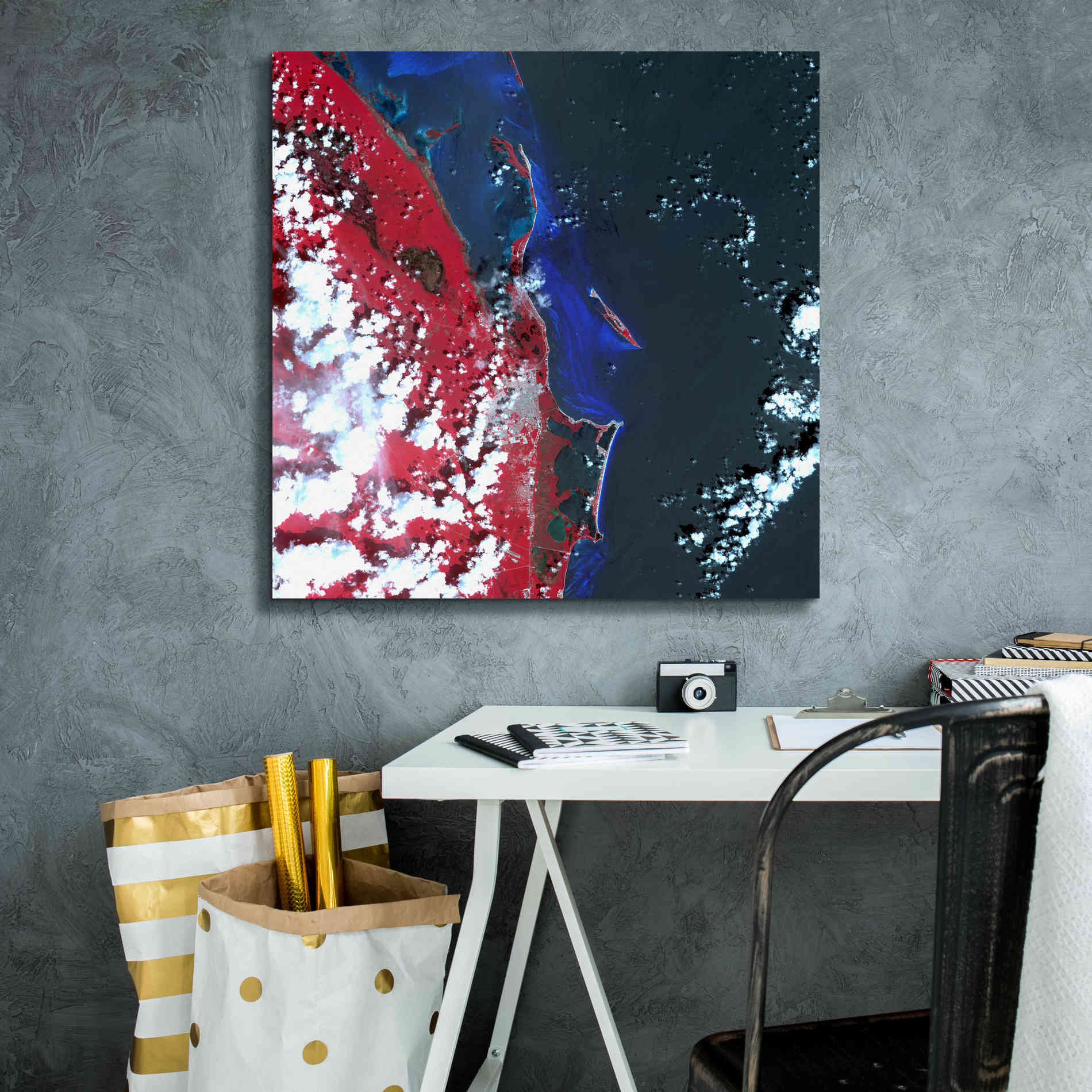 'Earth as Art: Cancun ' Canvas Wall Art,26 x 26