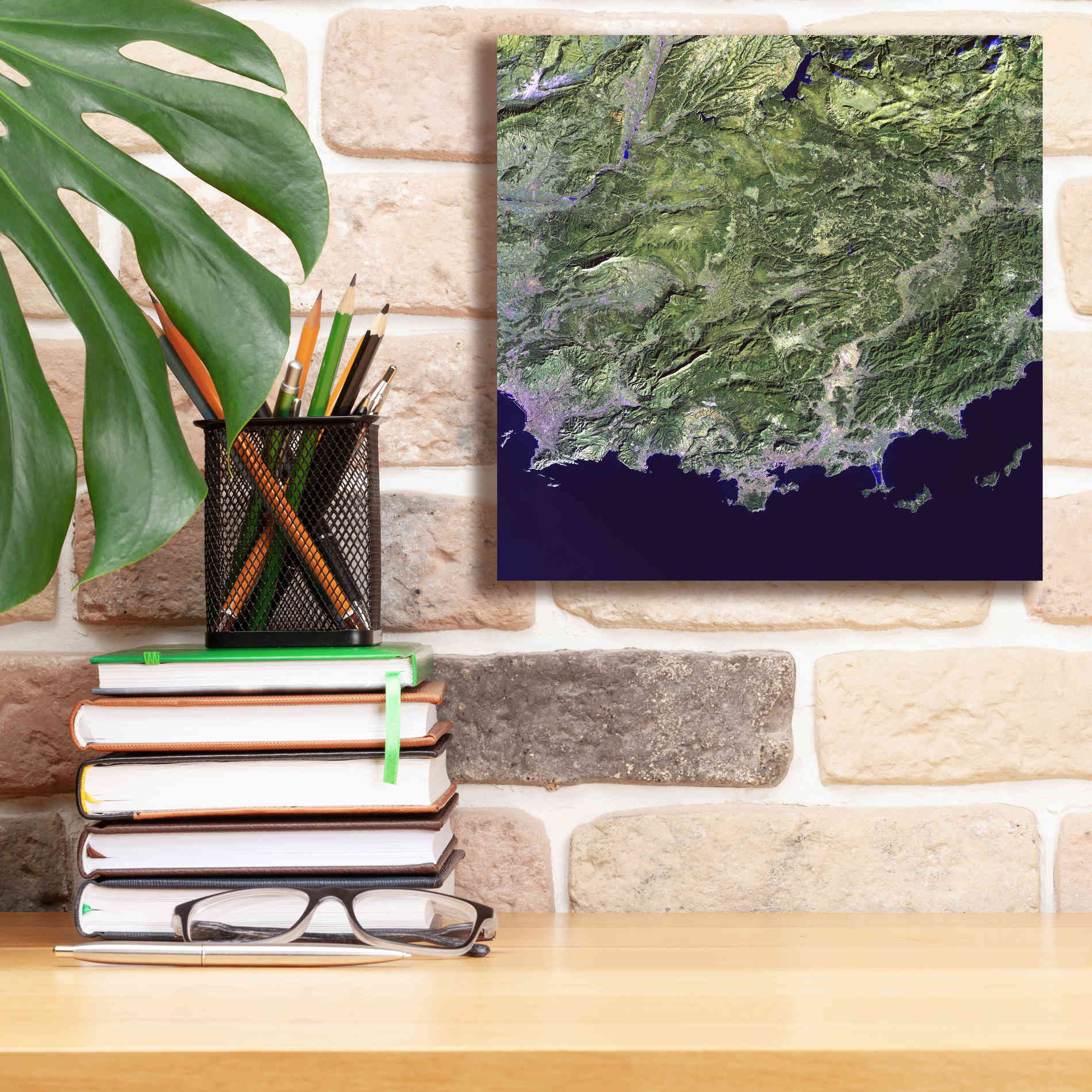 'Earth as Art: Coast France' Canvas Wall Art,12 x 12