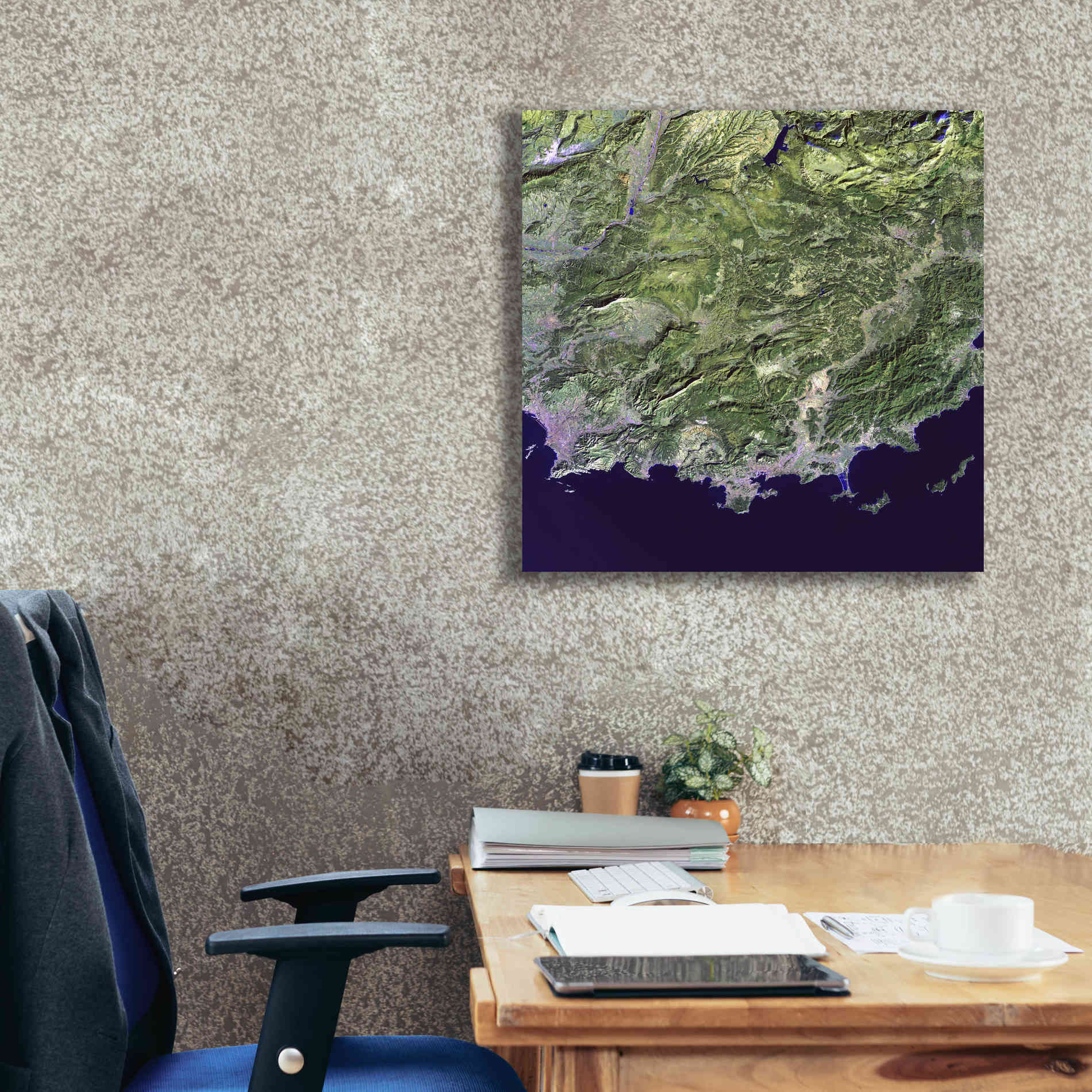 'Earth as Art: Coast France' Canvas Wall Art,26 x 26