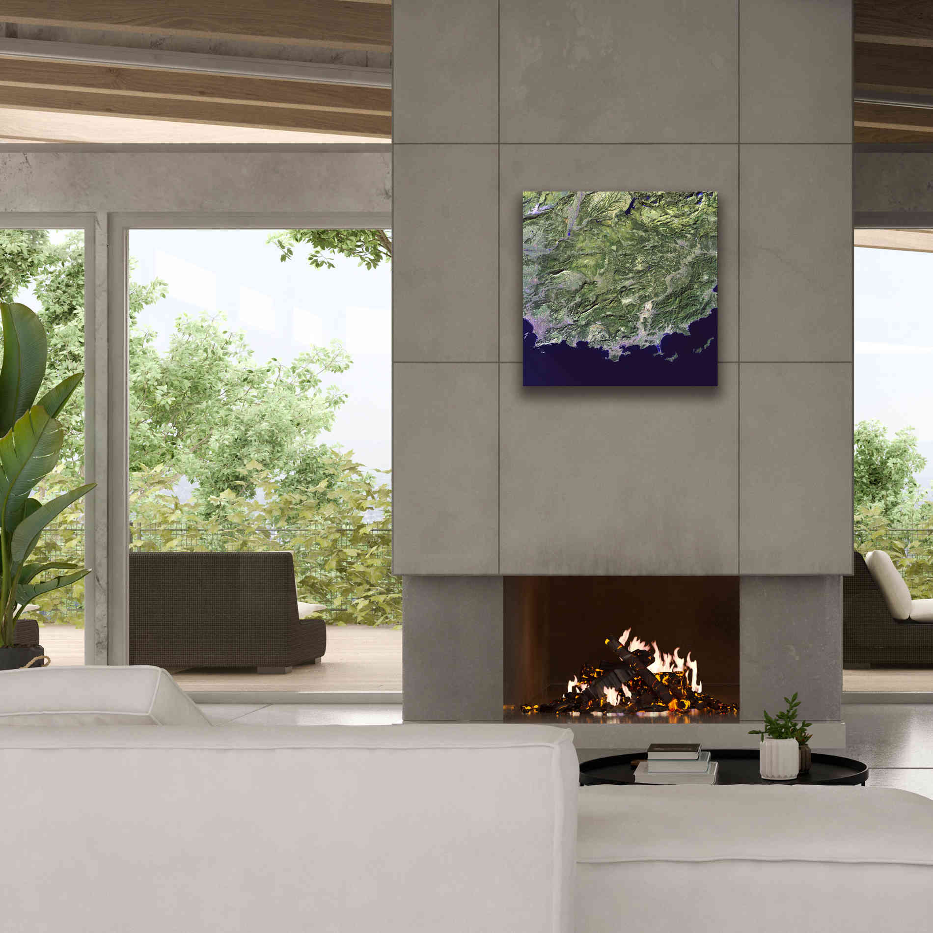 'Earth as Art: Coast France' Canvas Wall Art,26 x 26