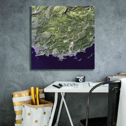 Image of 'Earth as Art: Coast France' Canvas Wall Art,26 x 26