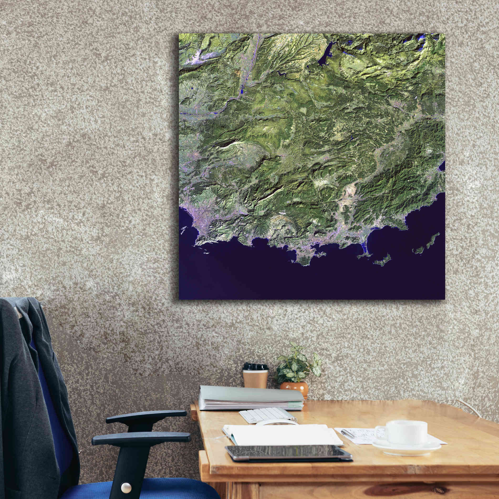 'Earth as Art: Coast France' Canvas Wall Art,37 x 37