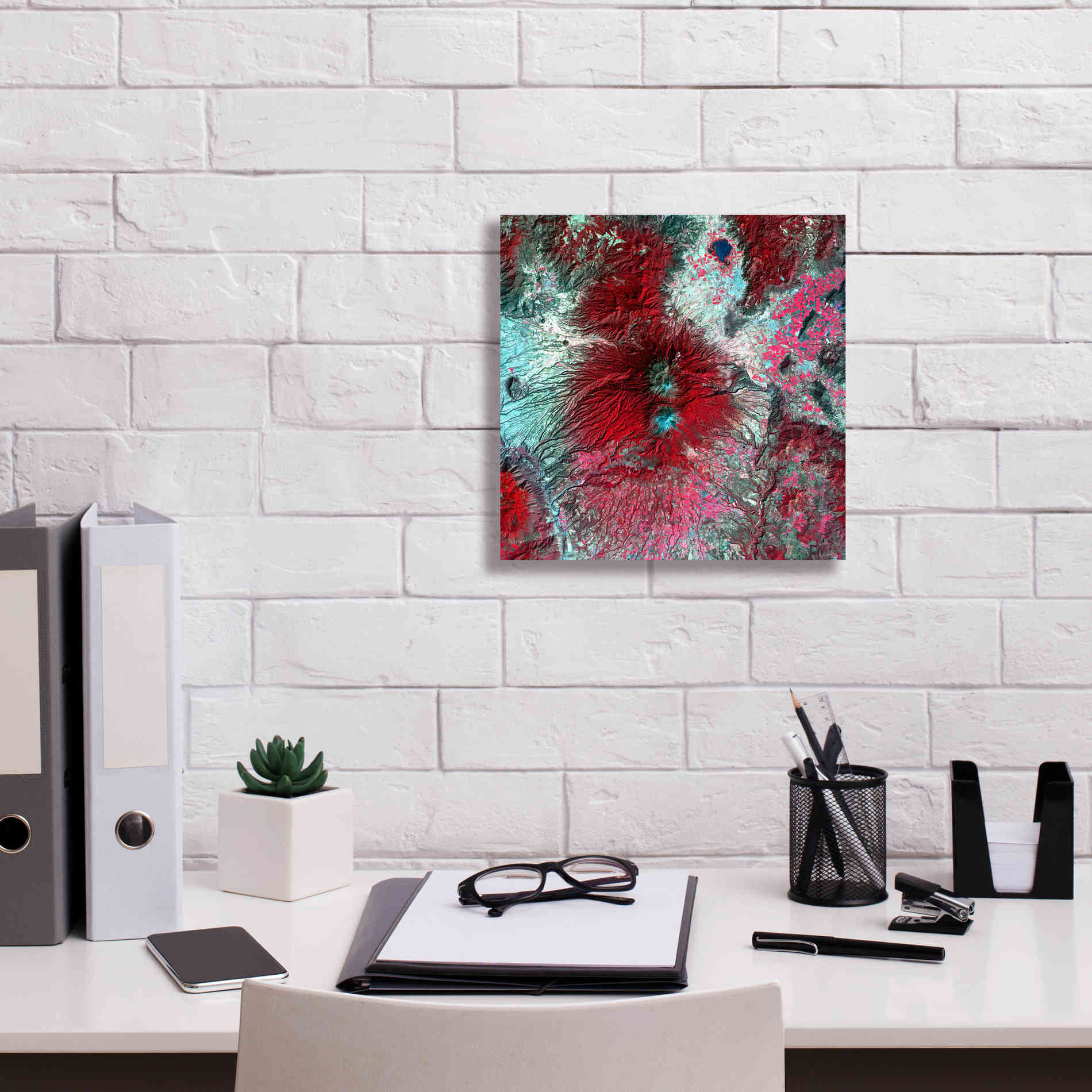 'Earth as Art: Colima Volcano' Canvas Wall Art,12 x 12