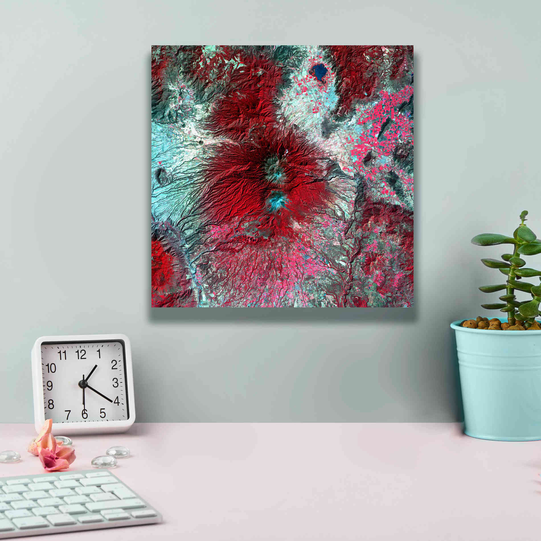 'Earth as Art: Colima Volcano' Canvas Wall Art,12 x 12