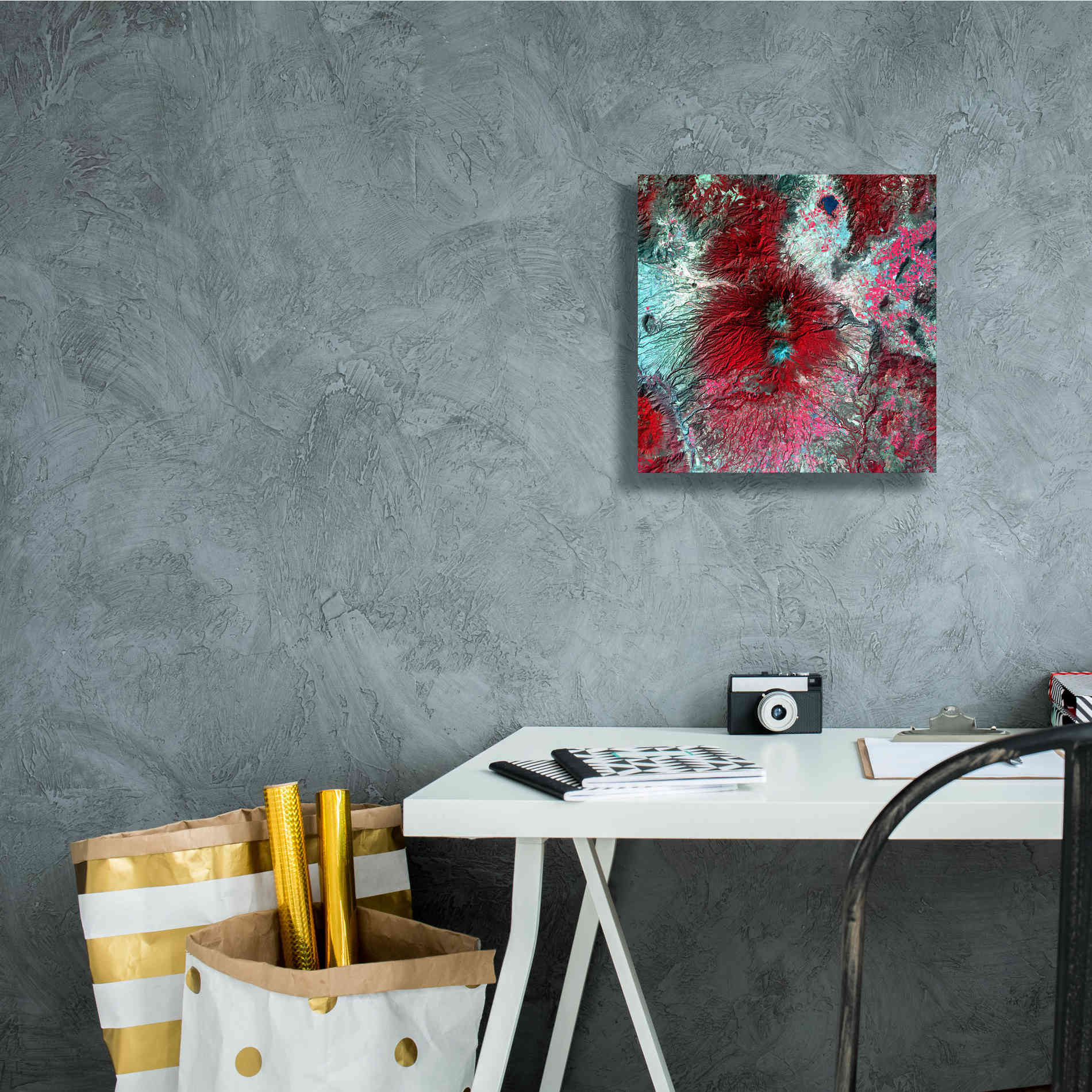 'Earth as Art: Colima Volcano' Canvas Wall Art,12 x 12