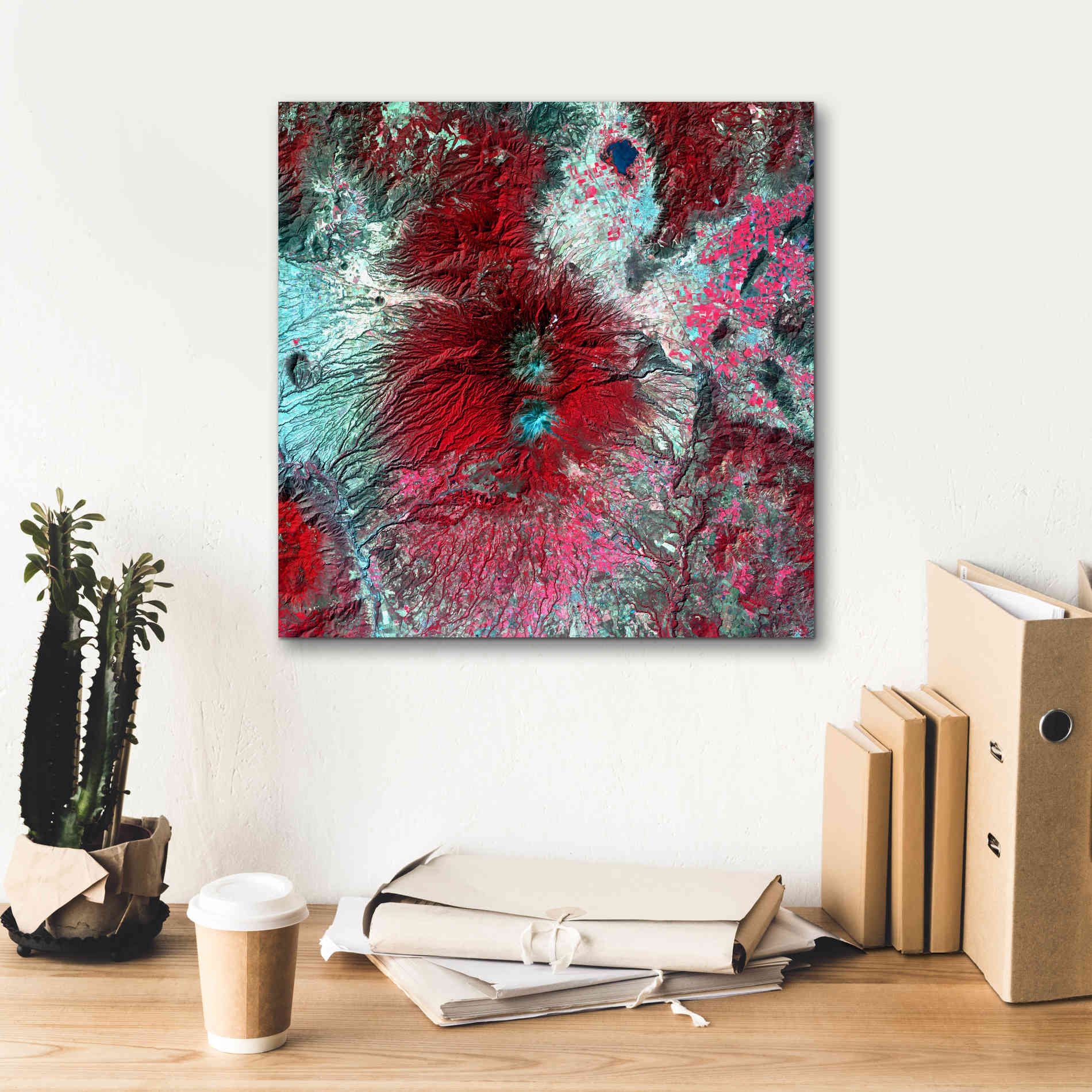 'Earth as Art: Colima Volcano' Canvas Wall Art,18 x 18
