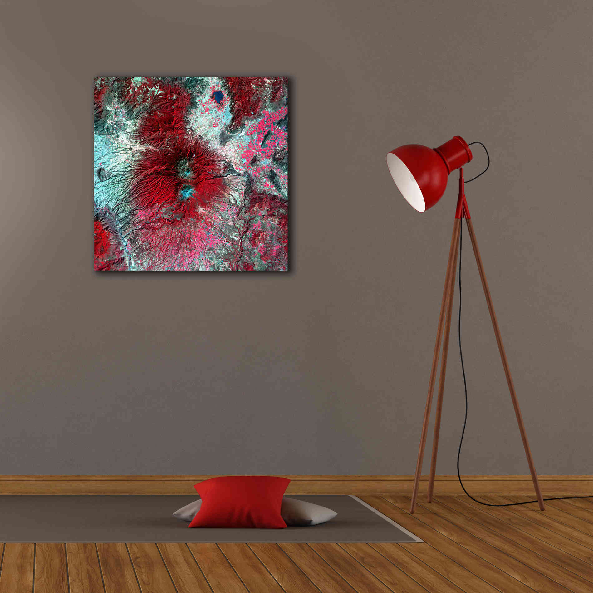 'Earth as Art: Colima Volcano' Canvas Wall Art,26 x 26