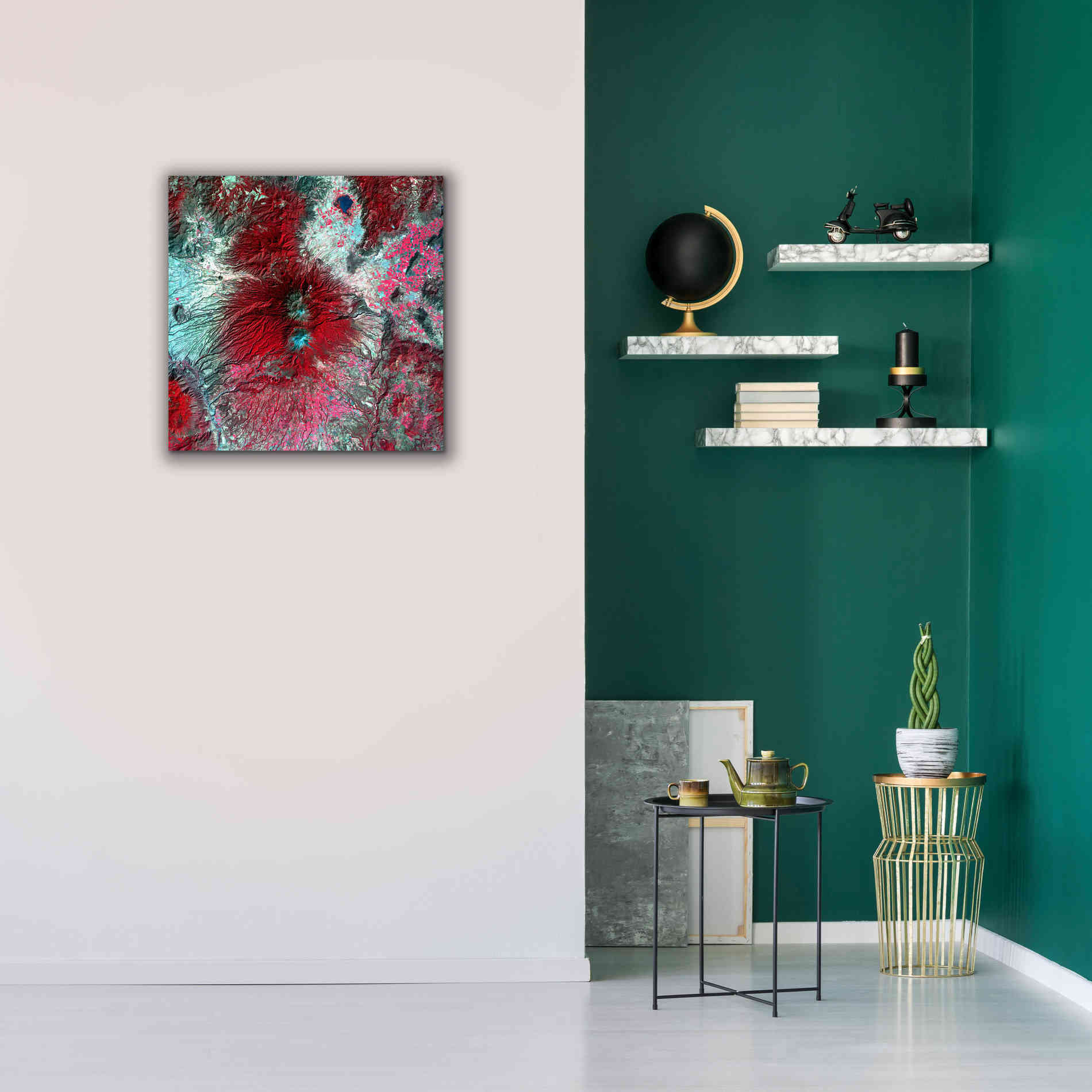 'Earth as Art: Colima Volcano' Canvas Wall Art,26 x 26