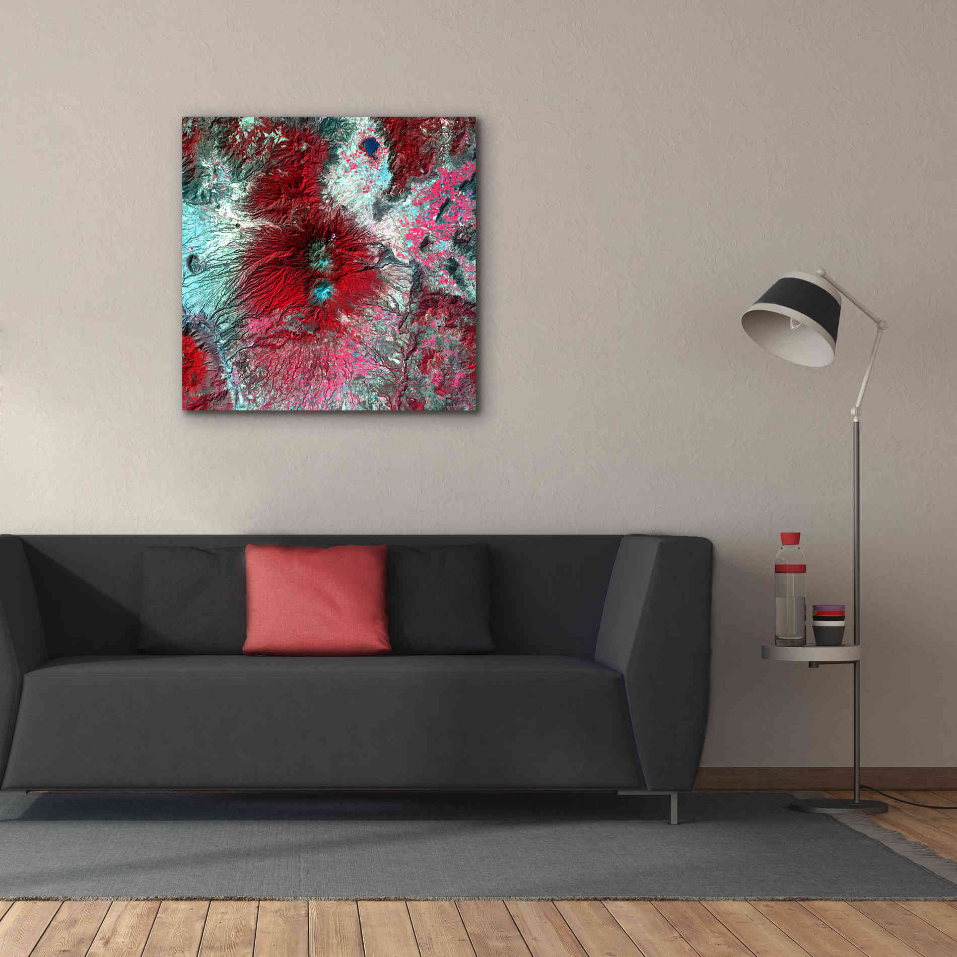 'Earth as Art: Colima Volcano' Canvas Wall Art,37 x 37