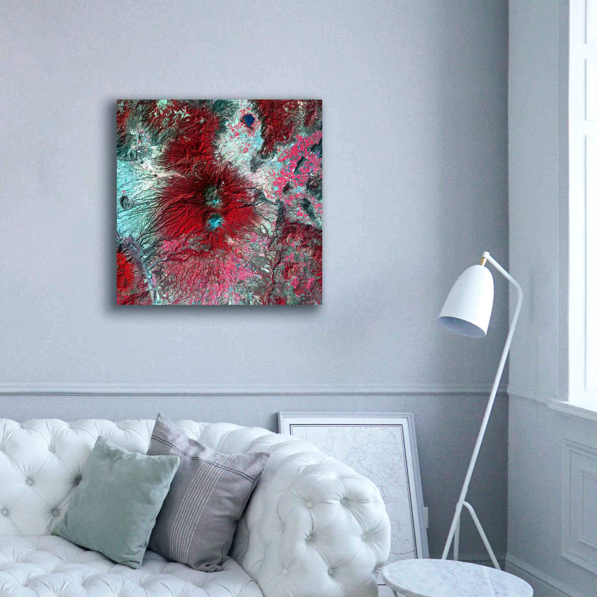 'Earth as Art: Colima Volcano' Canvas Wall Art,37 x 37