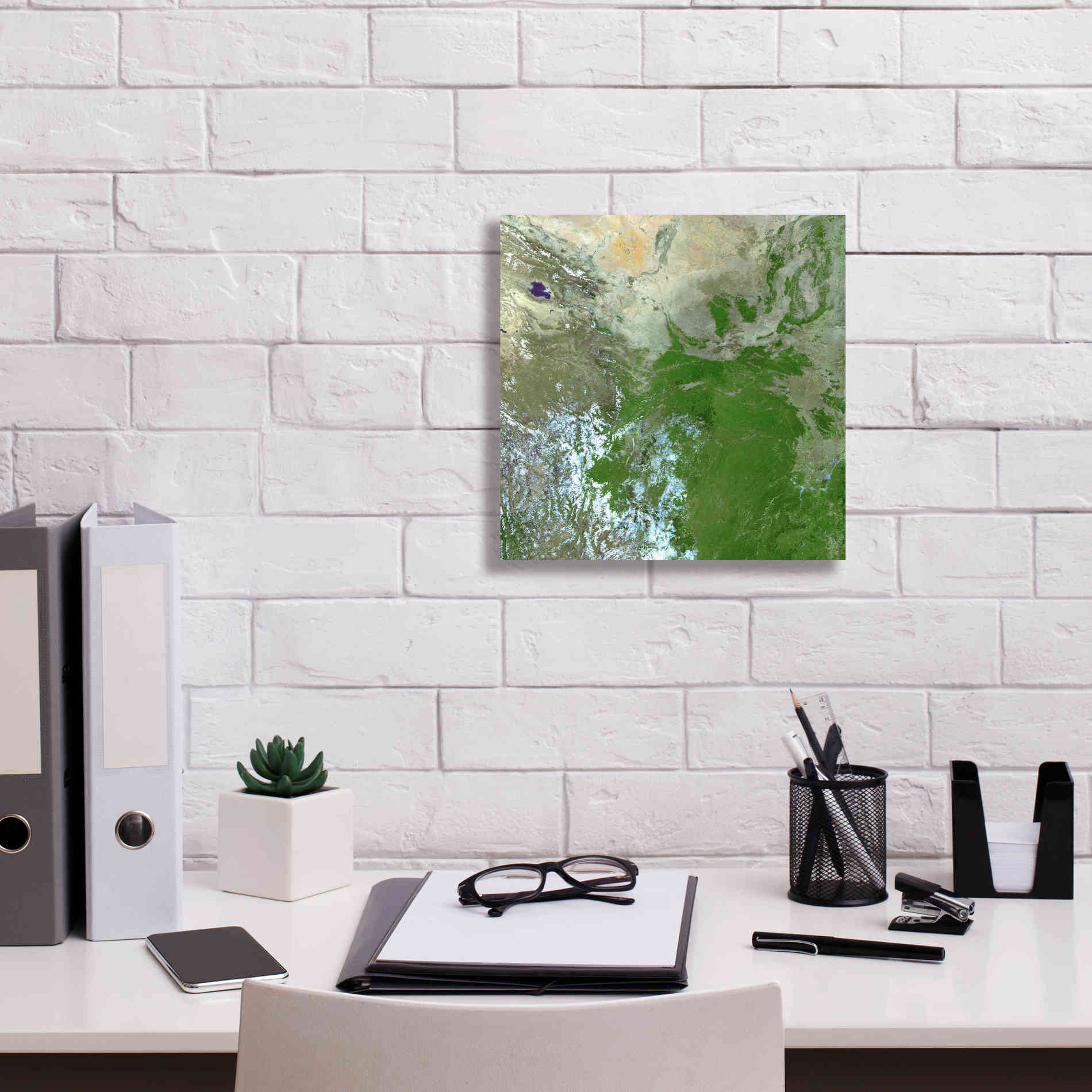 'Earth as Art: Eastern Asia' Canvas Wall Art,12 x 12