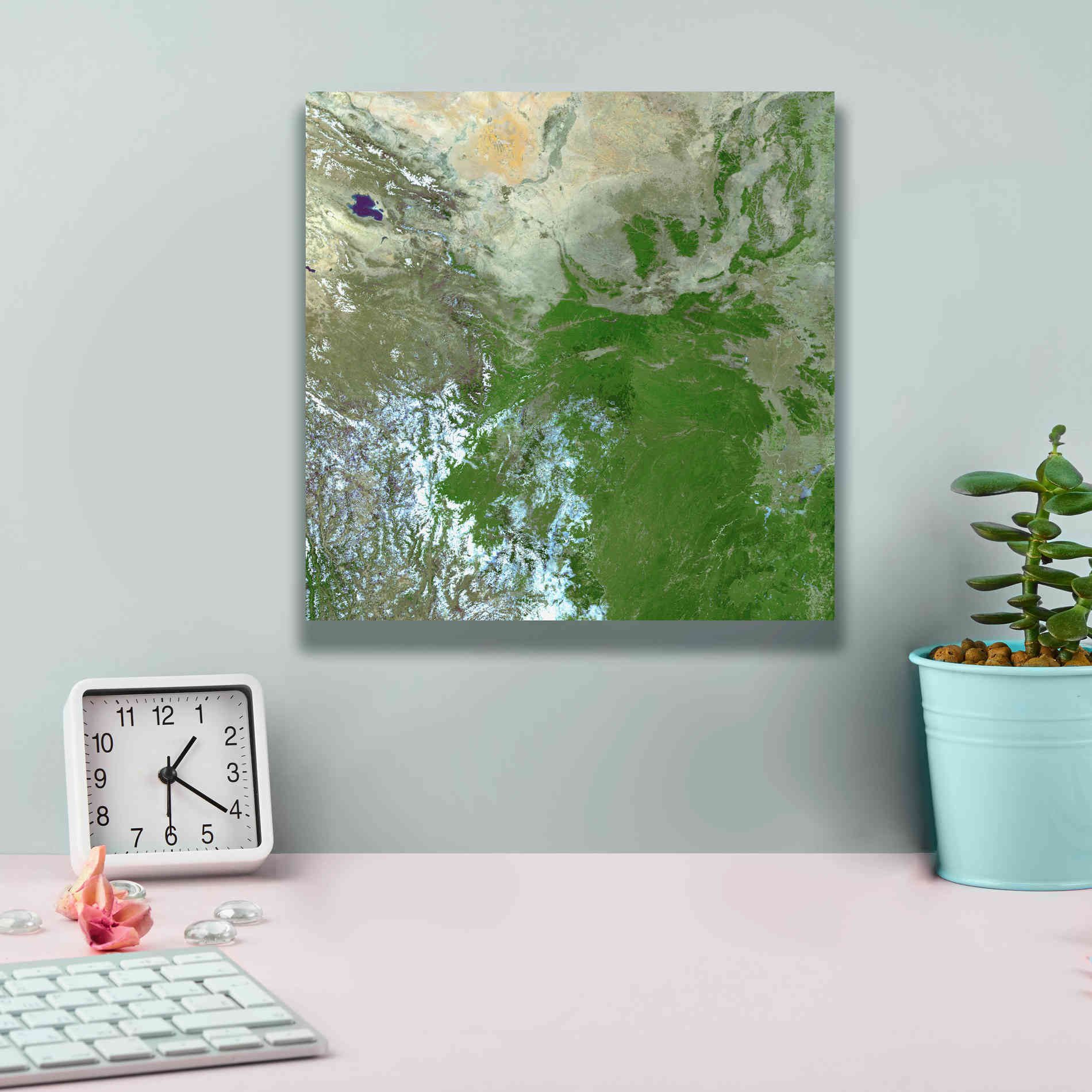 'Earth as Art: Eastern Asia' Canvas Wall Art,12 x 12