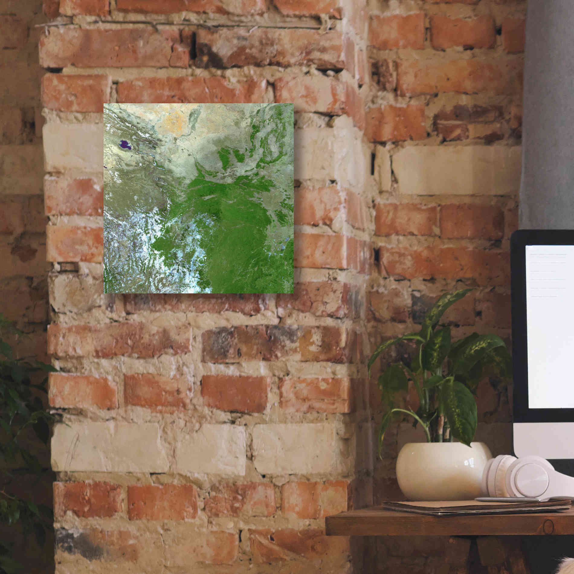 'Earth as Art: Eastern Asia' Canvas Wall Art,12 x 12