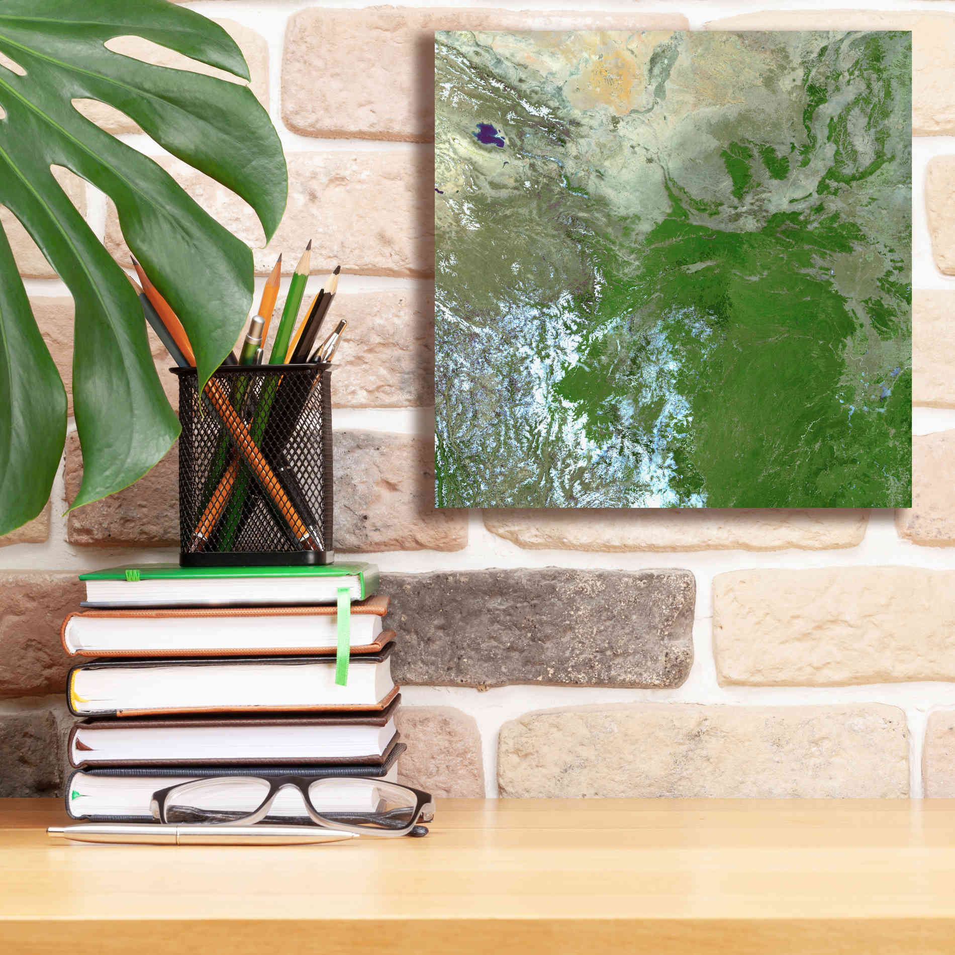 'Earth as Art: Eastern Asia' Canvas Wall Art,12 x 12