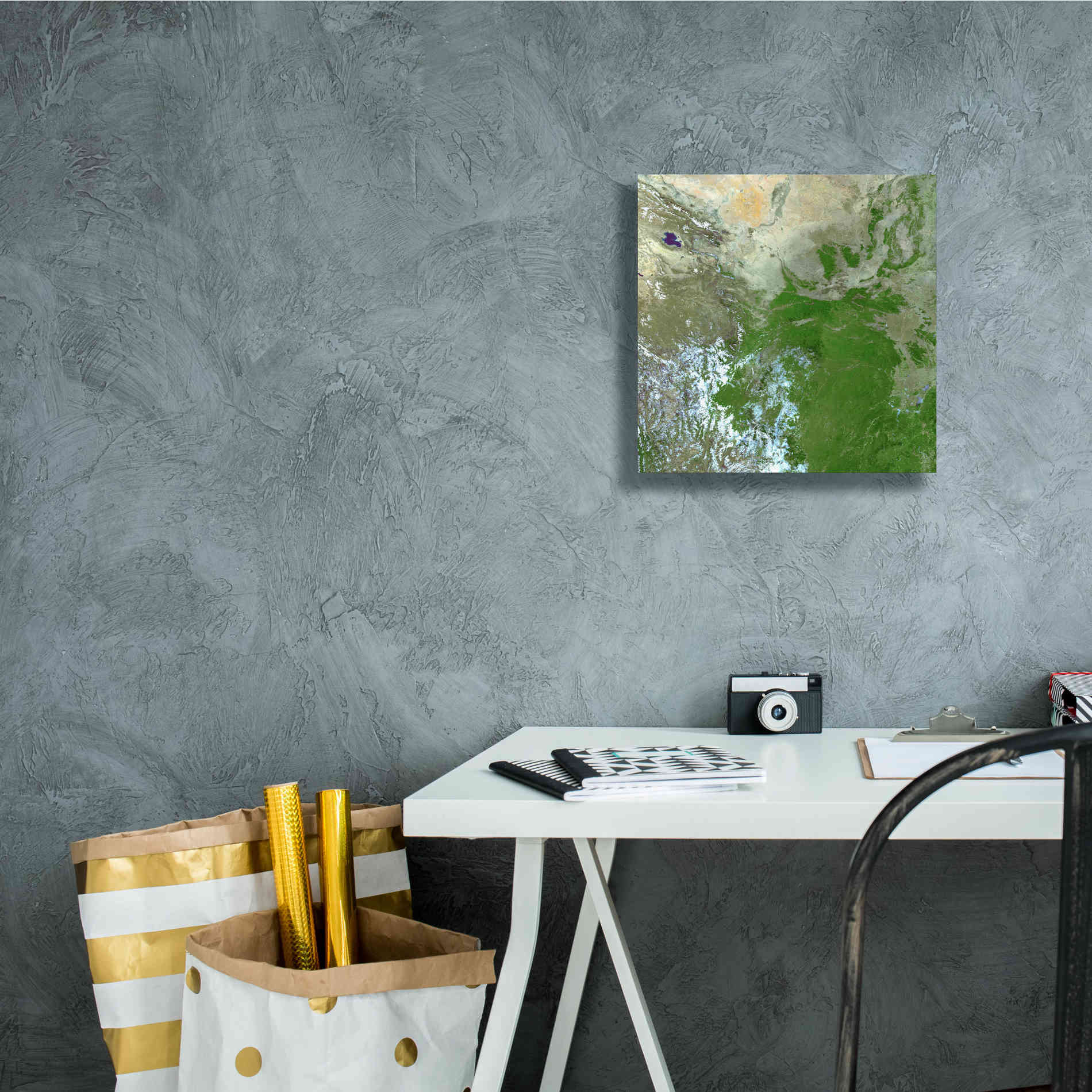 'Earth as Art: Eastern Asia' Canvas Wall Art,12 x 12
