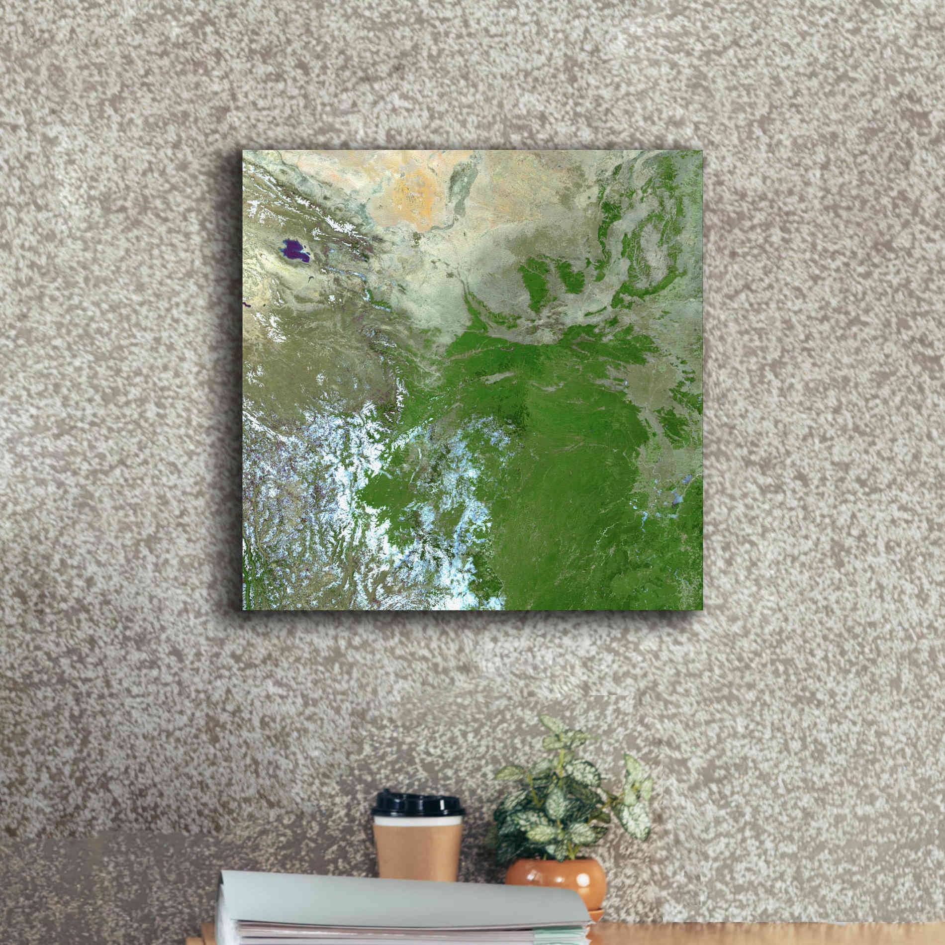 'Earth as Art: Eastern Asia' Canvas Wall Art,18 x 18