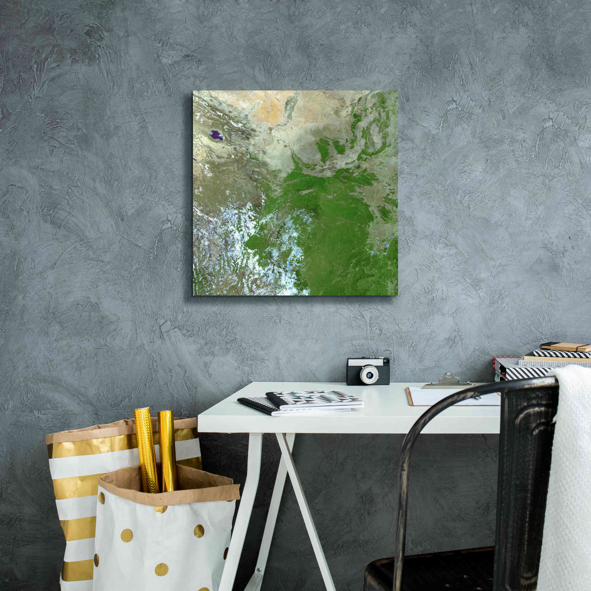 'Earth as Art: Eastern Asia' Canvas Wall Art,18 x 18