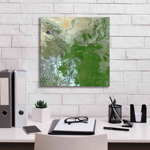 Image of 'Earth as Art: Eastern Asia' Canvas Wall Art,18 x 18
