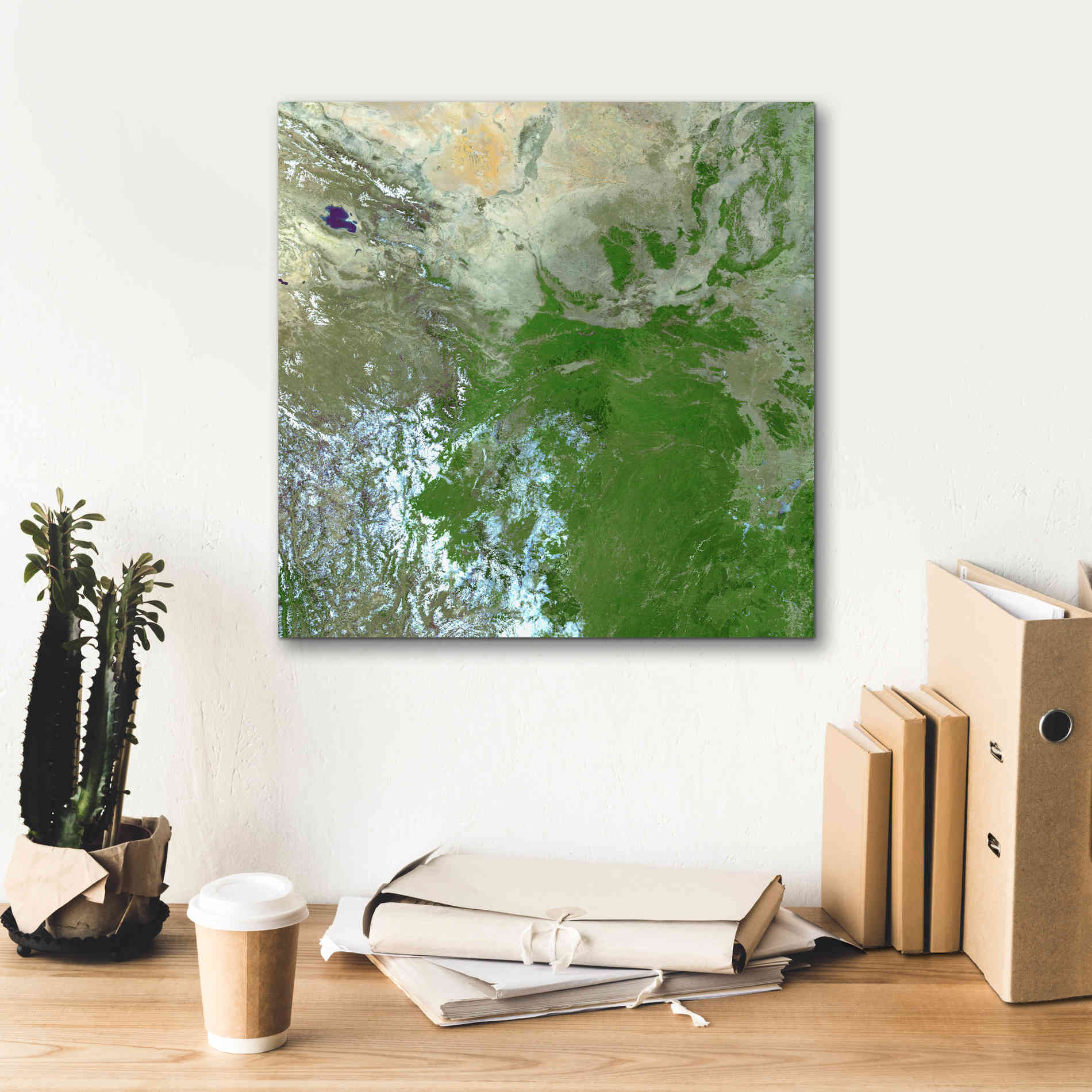 'Earth as Art: Eastern Asia' Canvas Wall Art,18 x 18