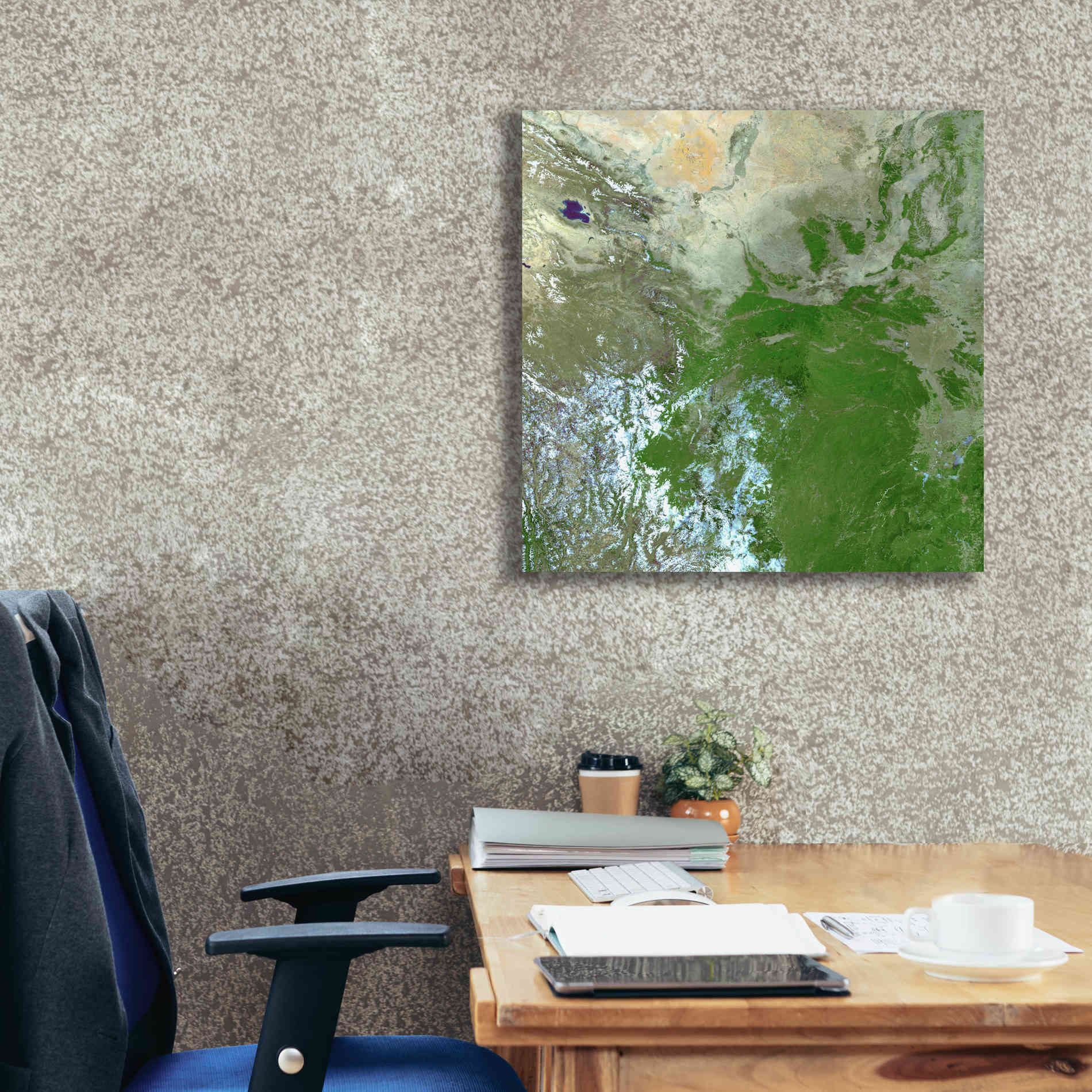 'Earth as Art: Eastern Asia' Canvas Wall Art,26 x 26