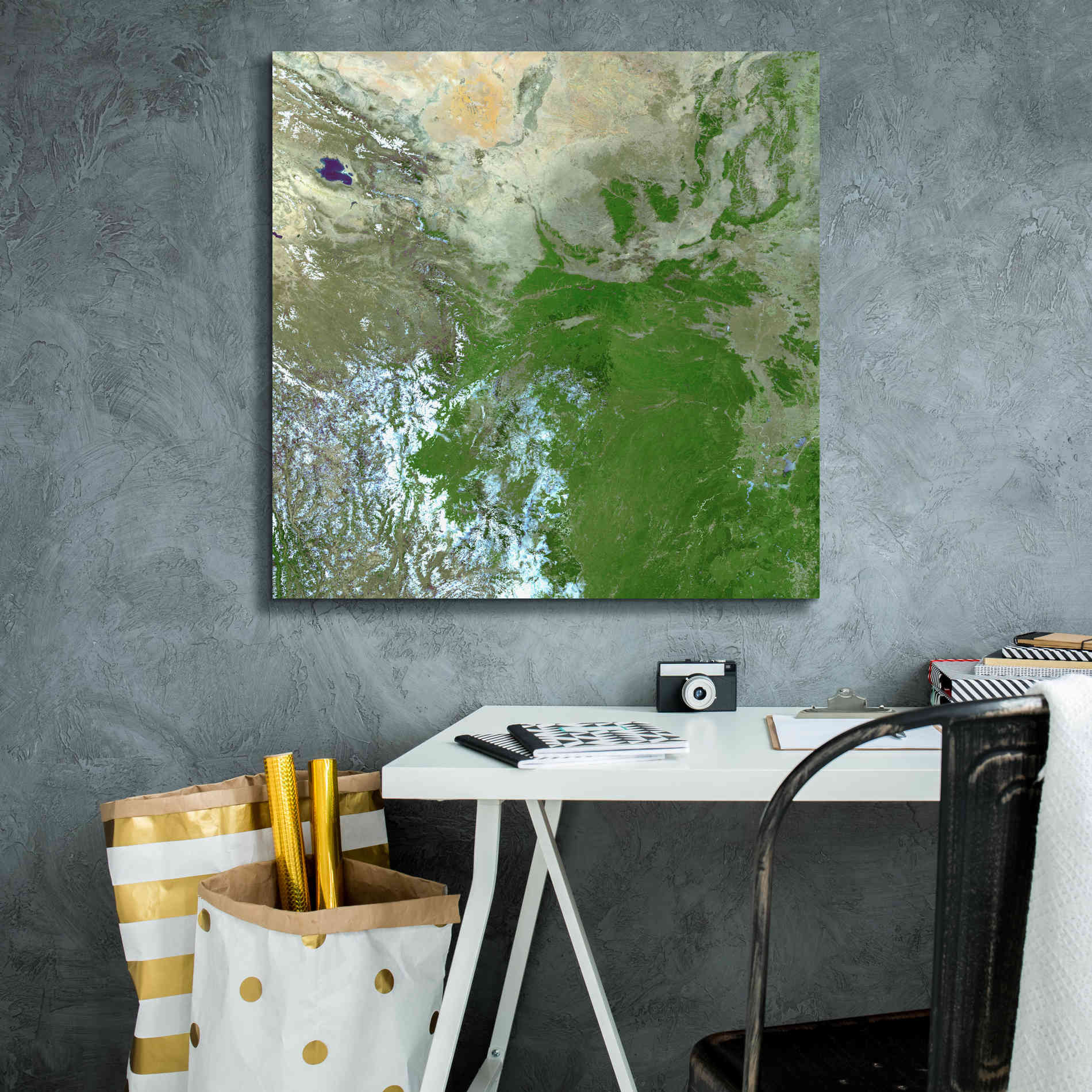 'Earth as Art: Eastern Asia' Canvas Wall Art,26 x 26
