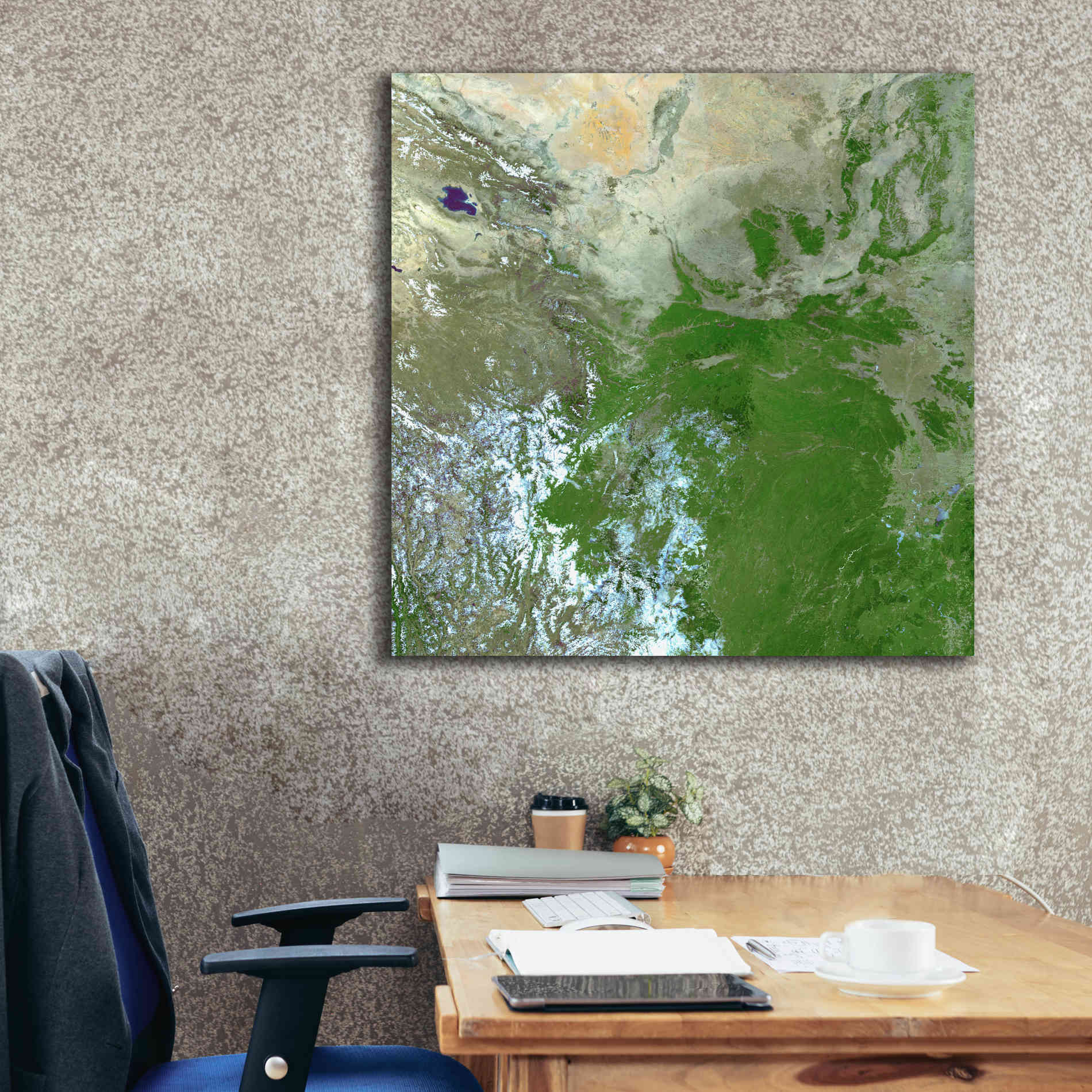 'Earth as Art: Eastern Asia' Canvas Wall Art,37 x 37