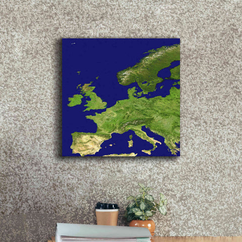 Image of 'Earth as Art: Europe ' Canvas Wall Art,18 x 18