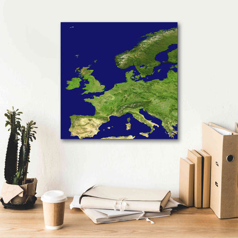 Image of 'Earth as Art: Europe ' Canvas Wall Art,18 x 18