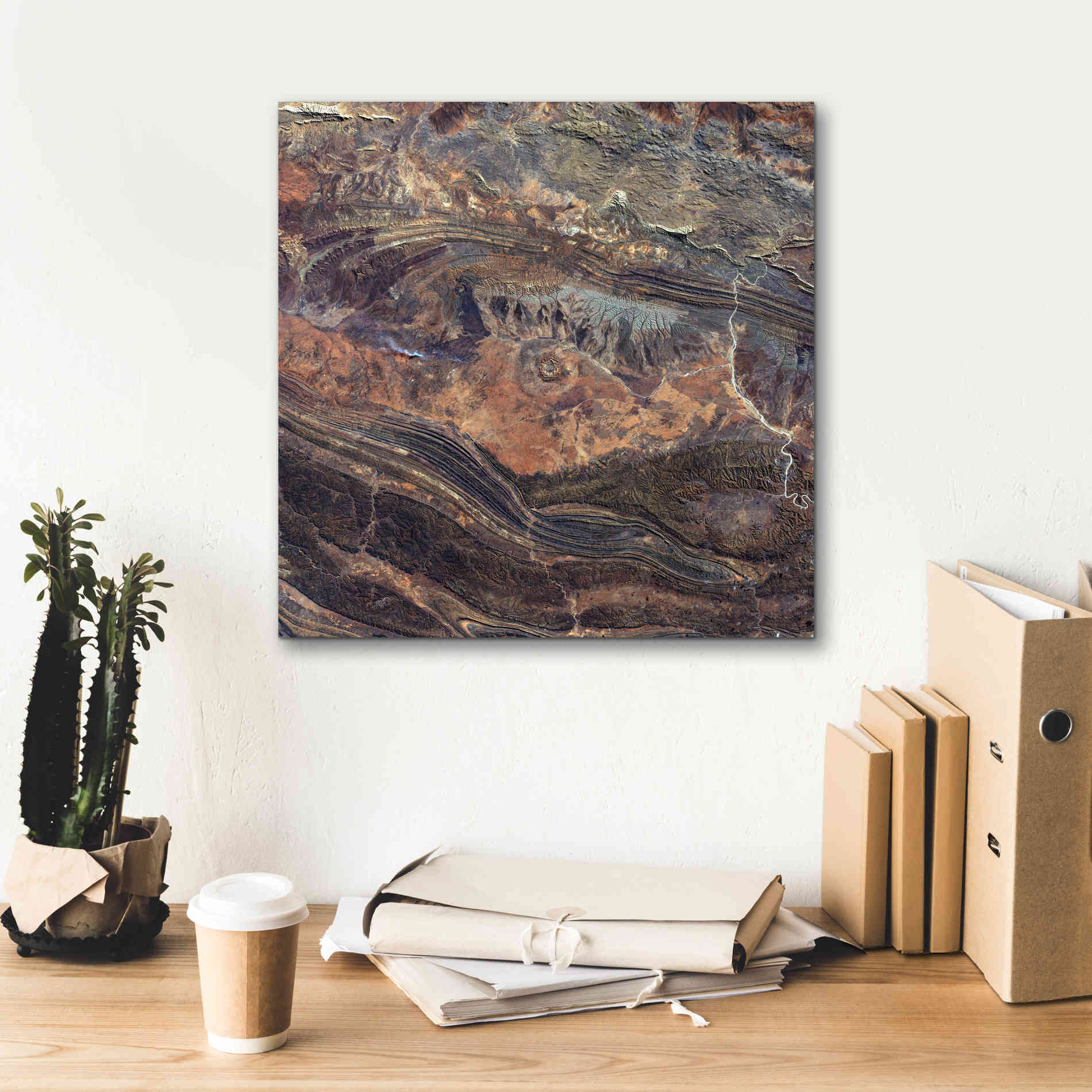 'Earth as Art: Gosses Bluff' Canvas Wall Art,18 x 18