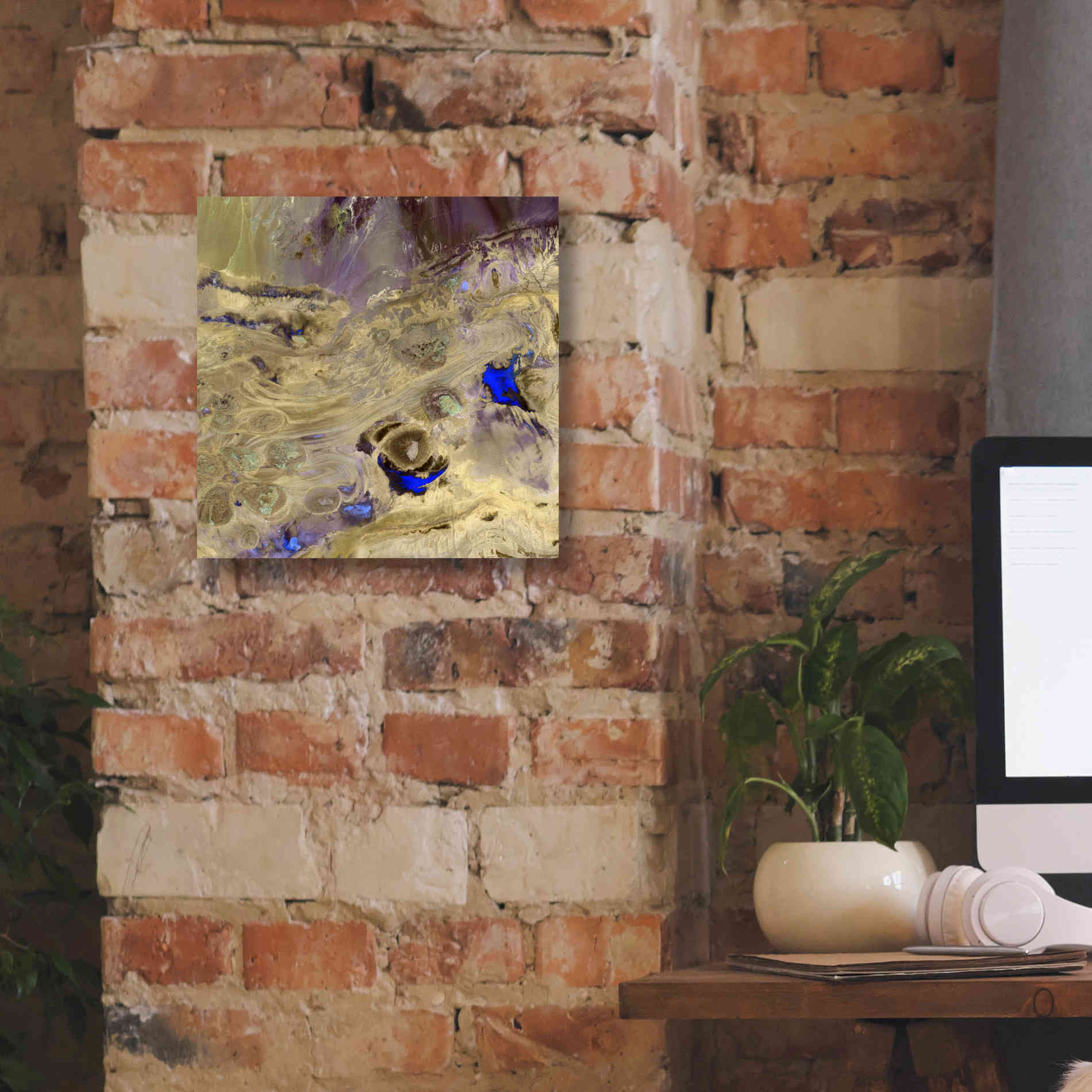 'Earth as Art: Great Salt Desert' Canvas Wall Art,12 x 12