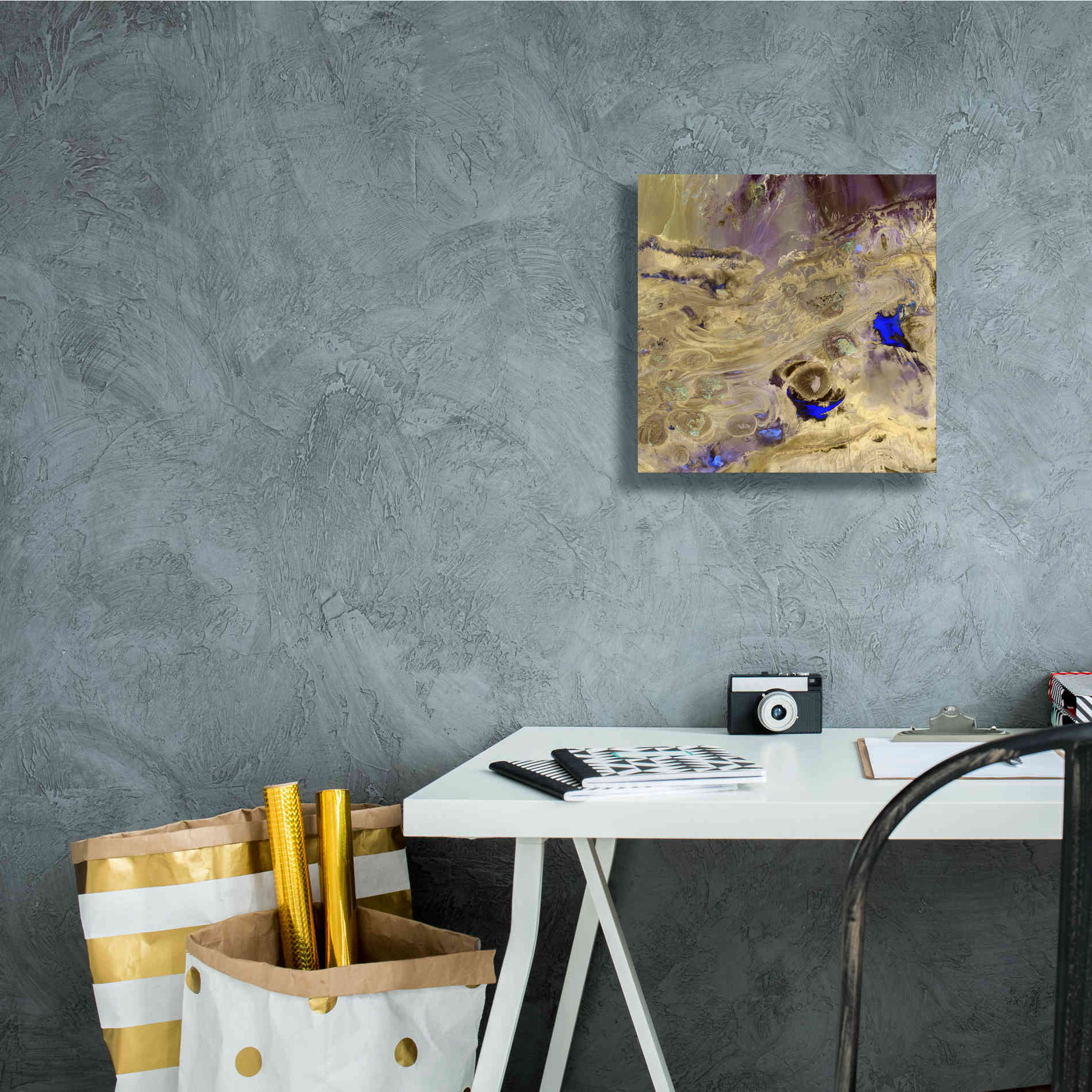'Earth as Art: Great Salt Desert' Canvas Wall Art,12 x 12