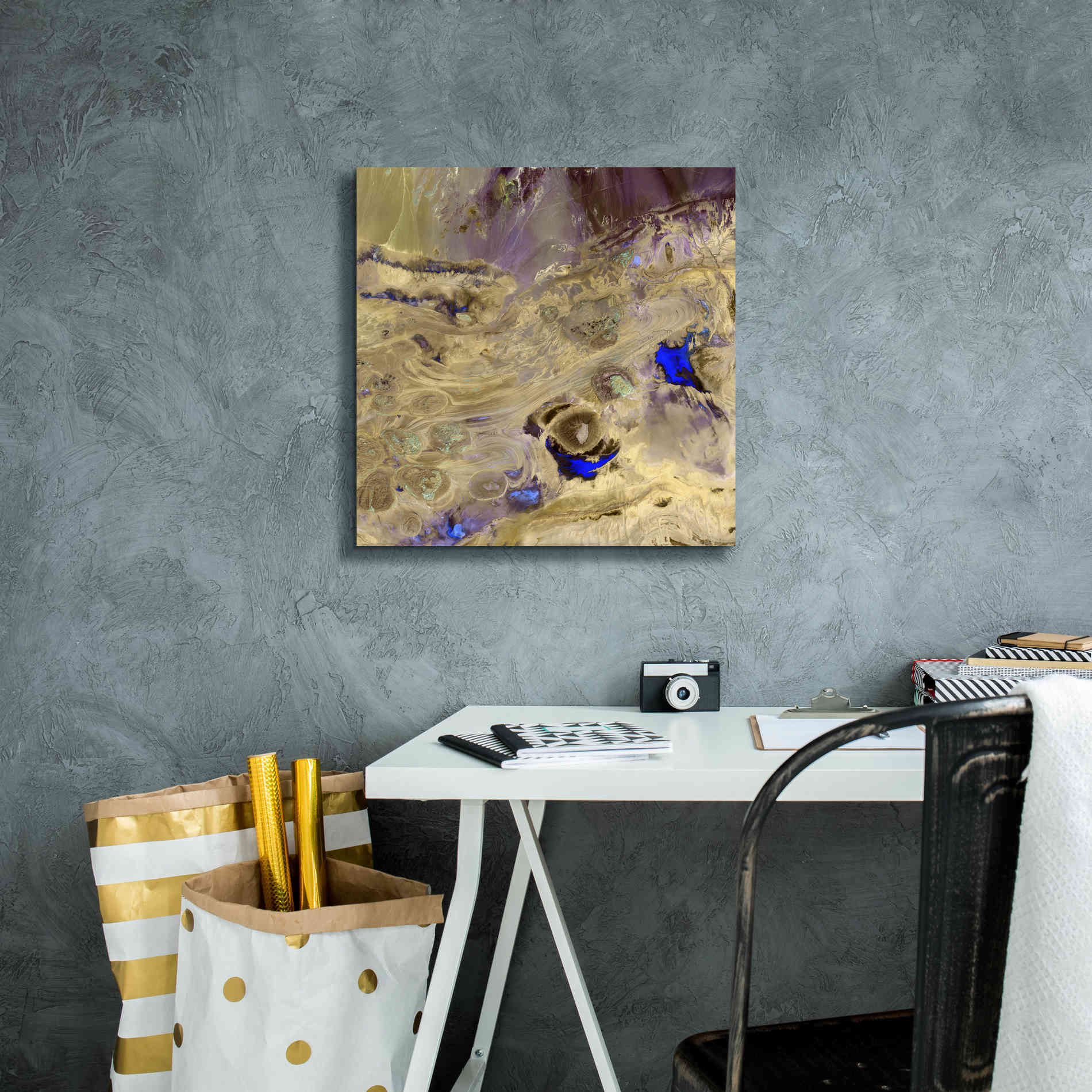'Earth as Art: Great Salt Desert' Canvas Wall Art,18 x 18