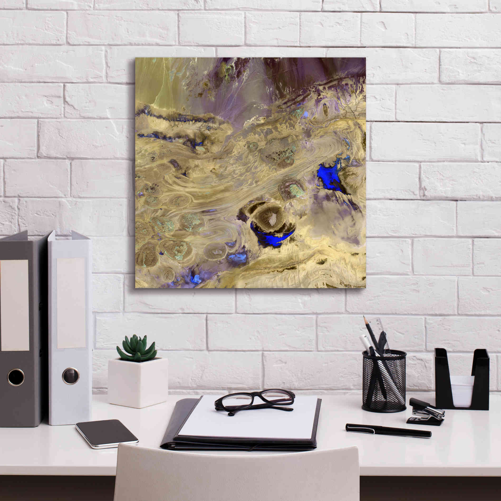 'Earth as Art: Great Salt Desert' Canvas Wall Art,18 x 18