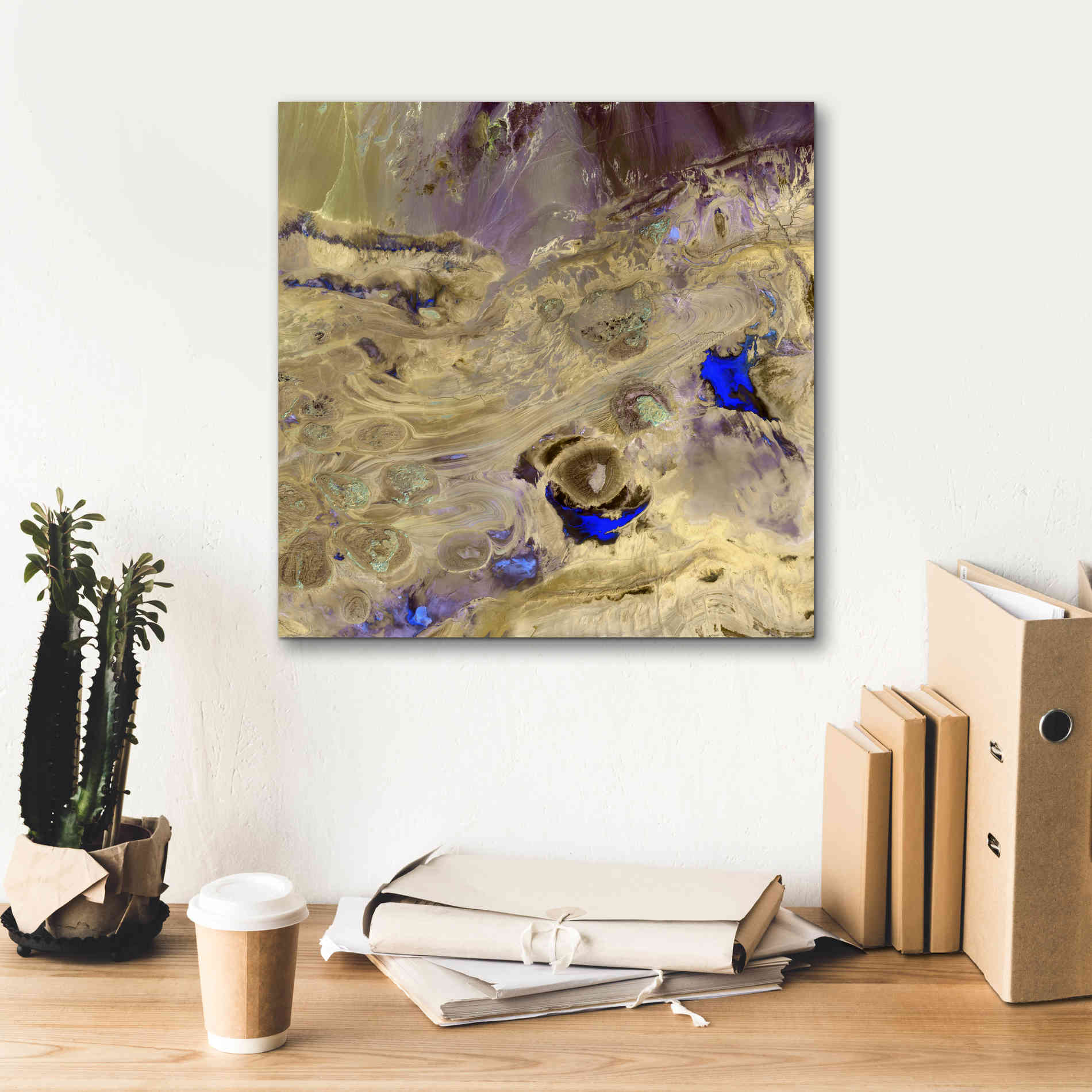 'Earth as Art: Great Salt Desert' Canvas Wall Art,18 x 18
